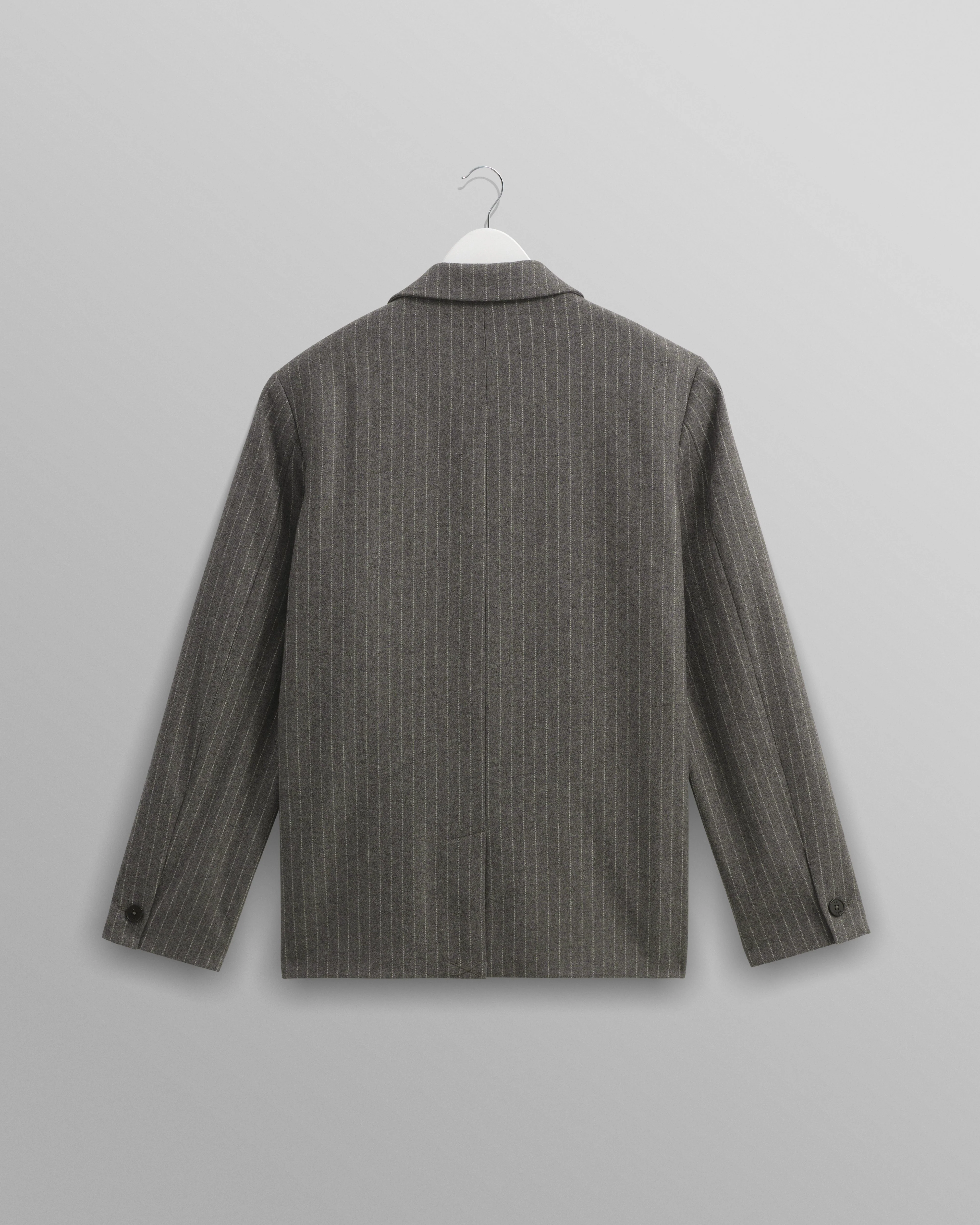 Fintry - Charcoal Grey Pinstripe Wool Blazer - Image 10