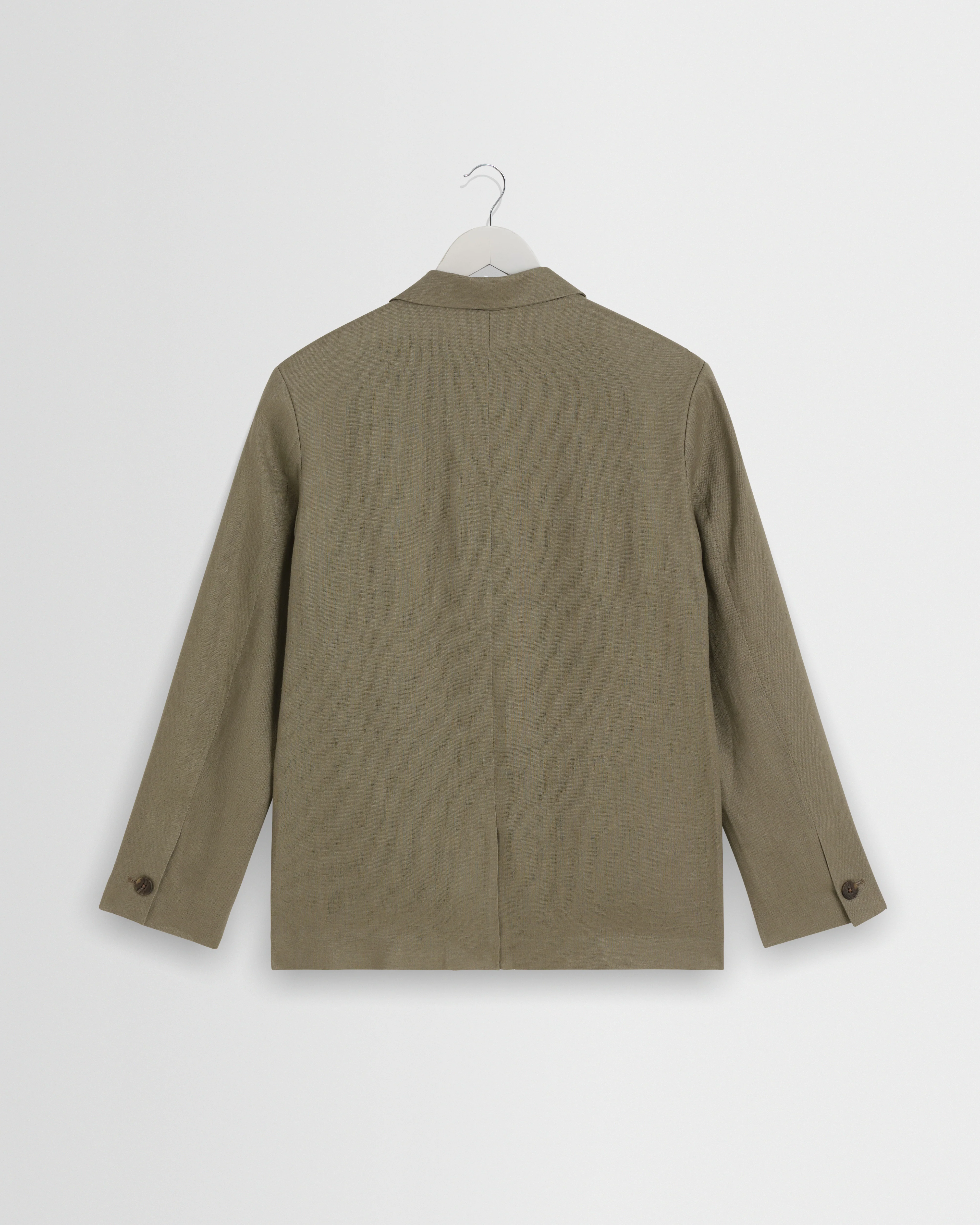 Fintry - Khaki Linen Single-Breasted Blazer - Image 9