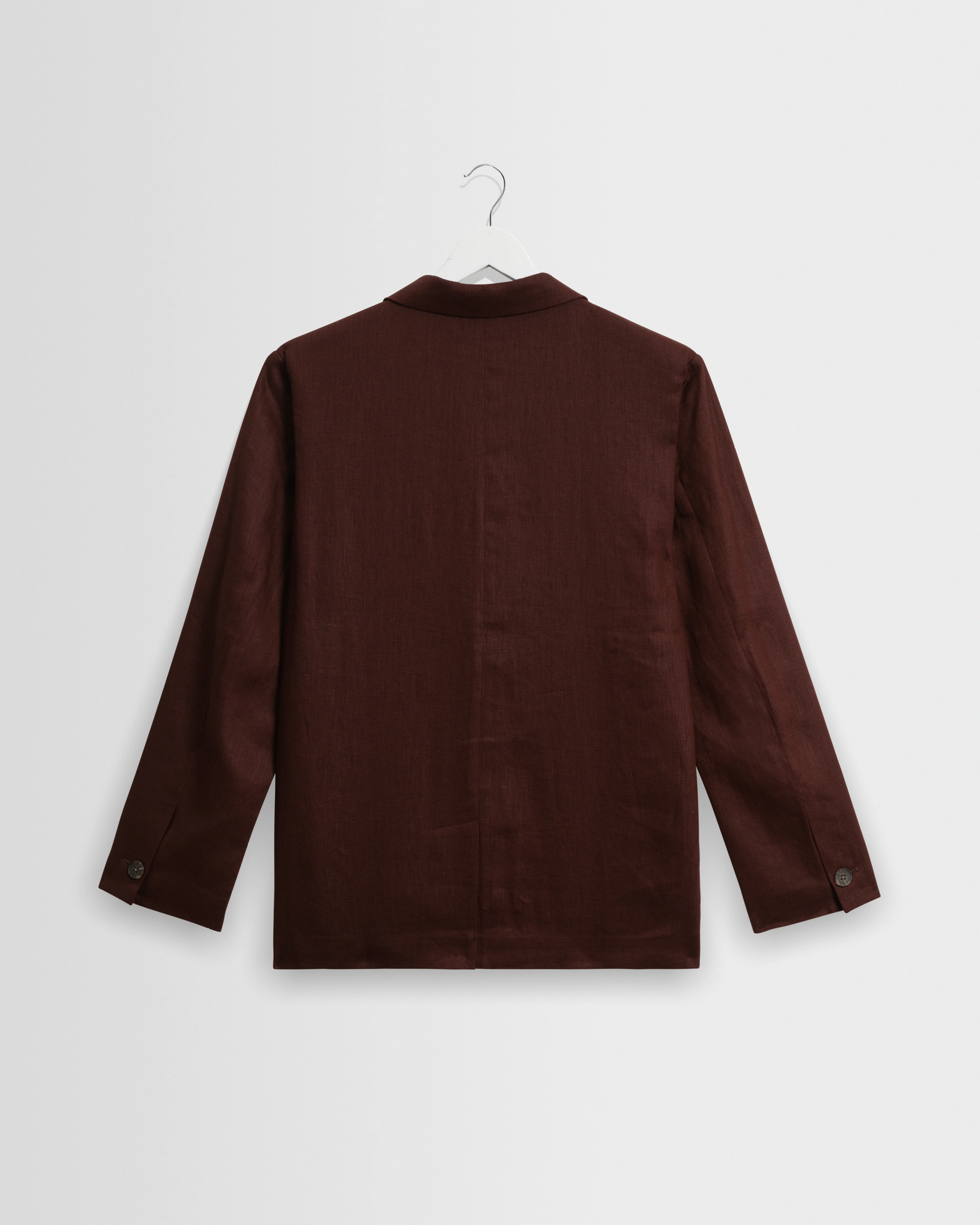 Fintry - Merlot Linen Single-Breasted Blazer - Image 11