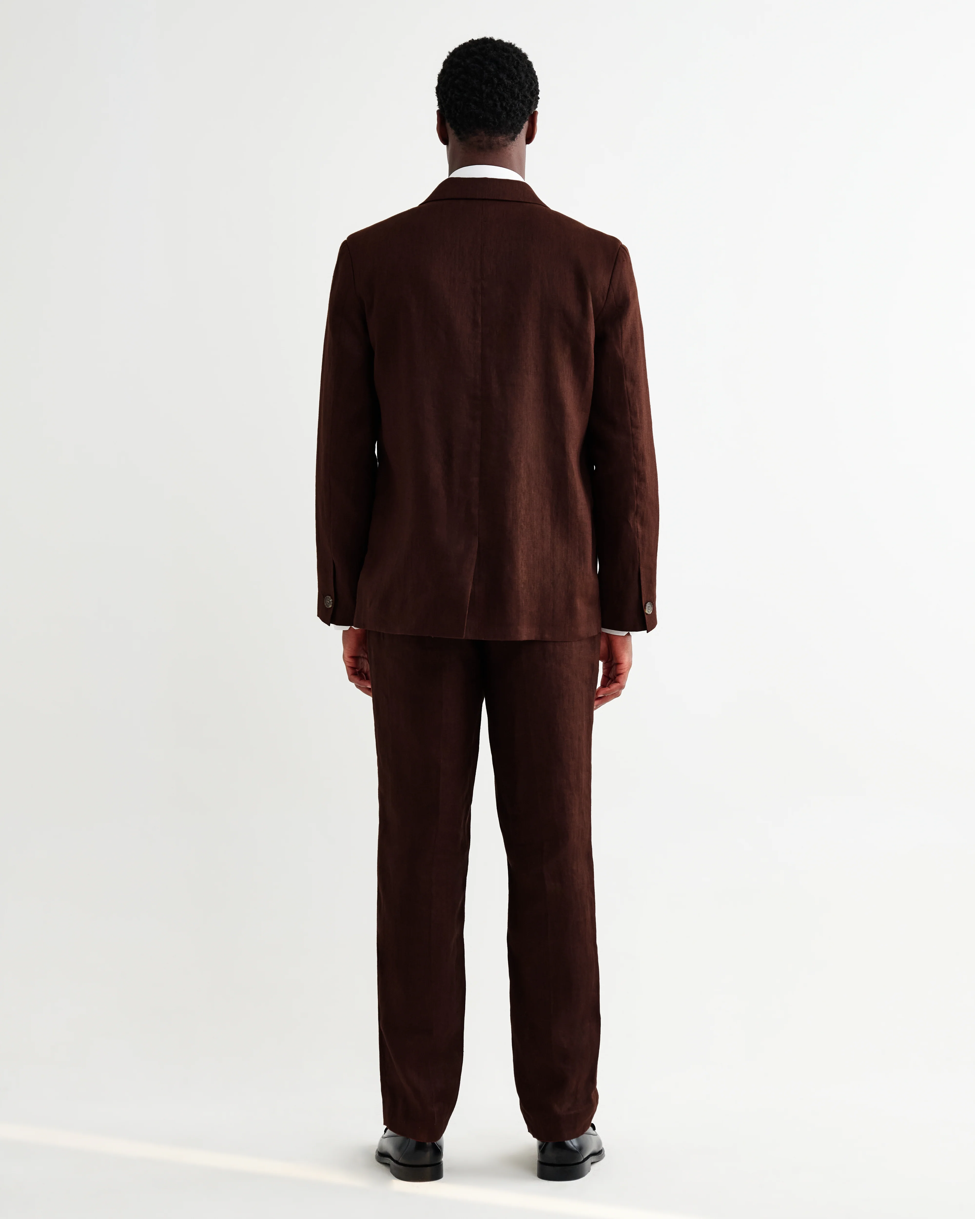 Fintry - Merlot Linen Single-Breasted Blazer - Image 9