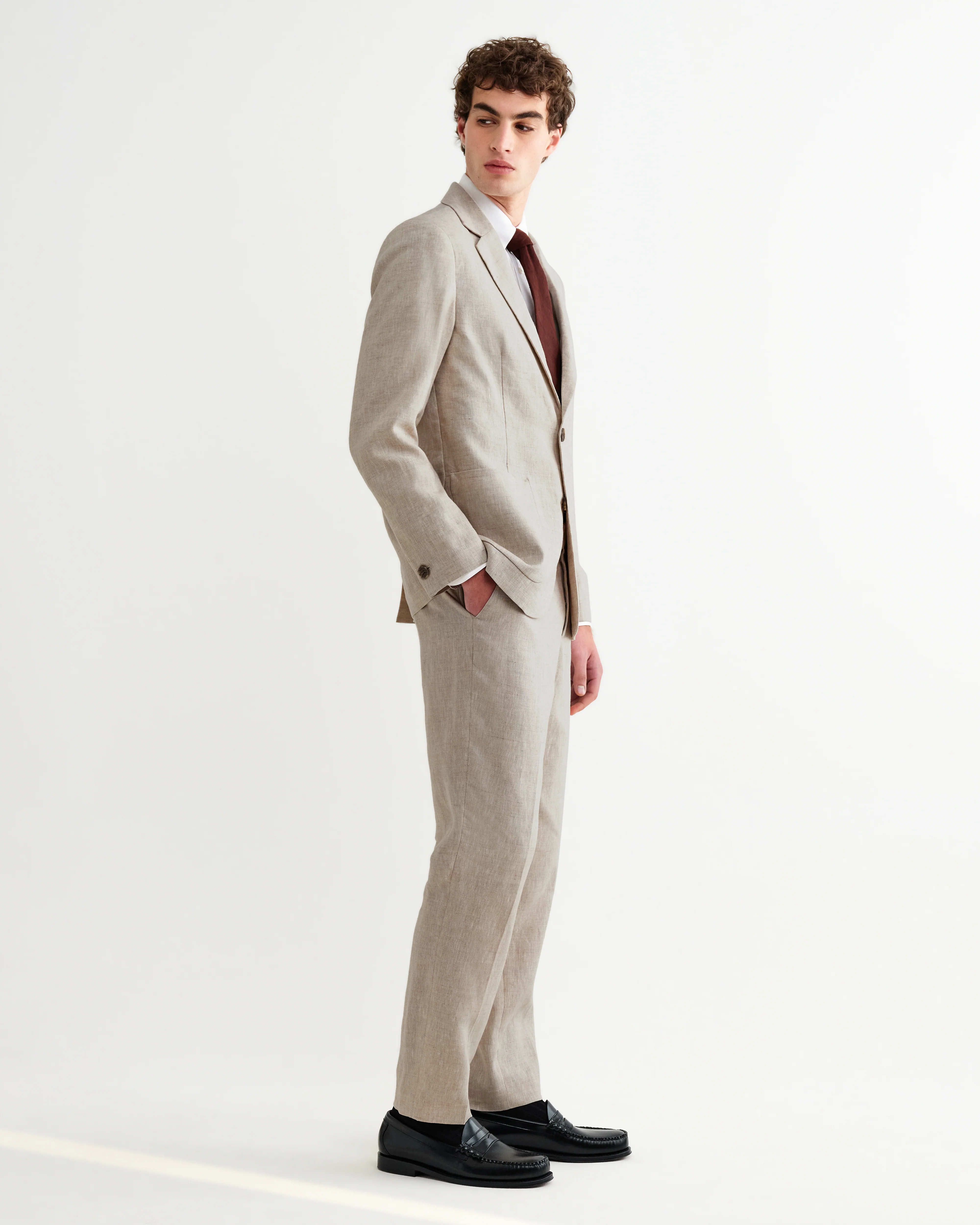Fintry - Natural Linen Single-Breasted Blazer - Image 7