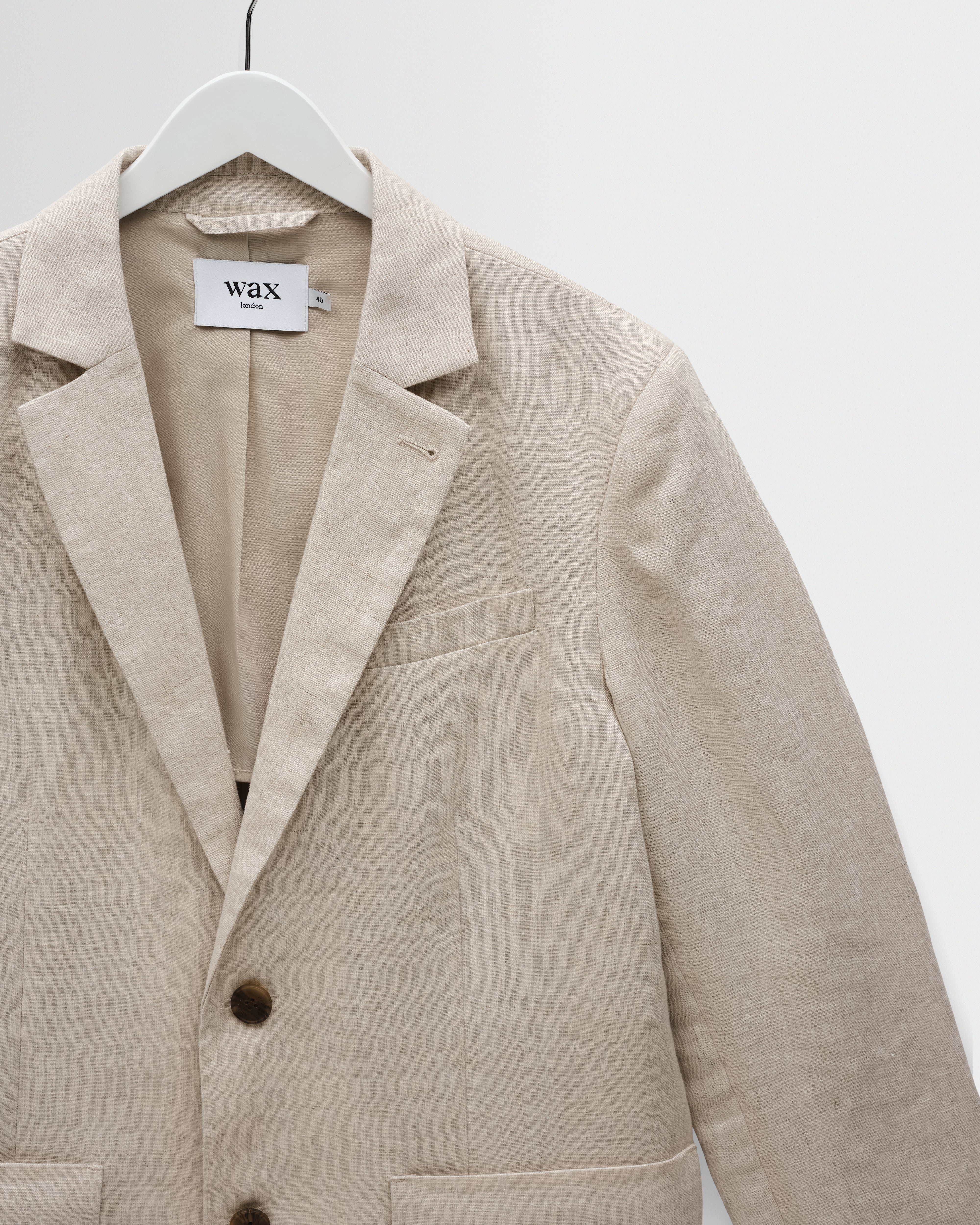 Fintry - Natural Linen Single-Breasted Blazer - Image 9