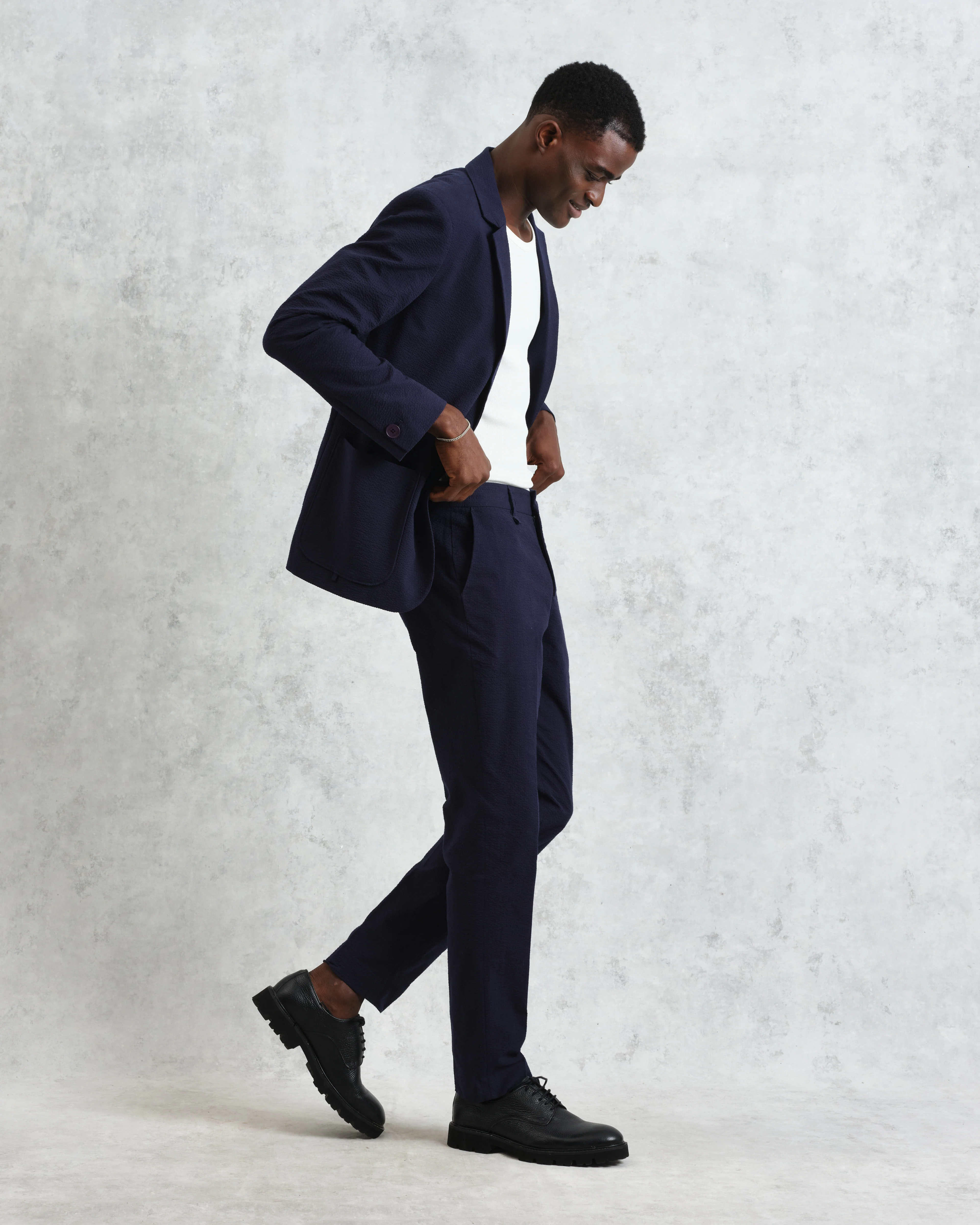Fintry - Navy Seersucker Blazer - Image 5