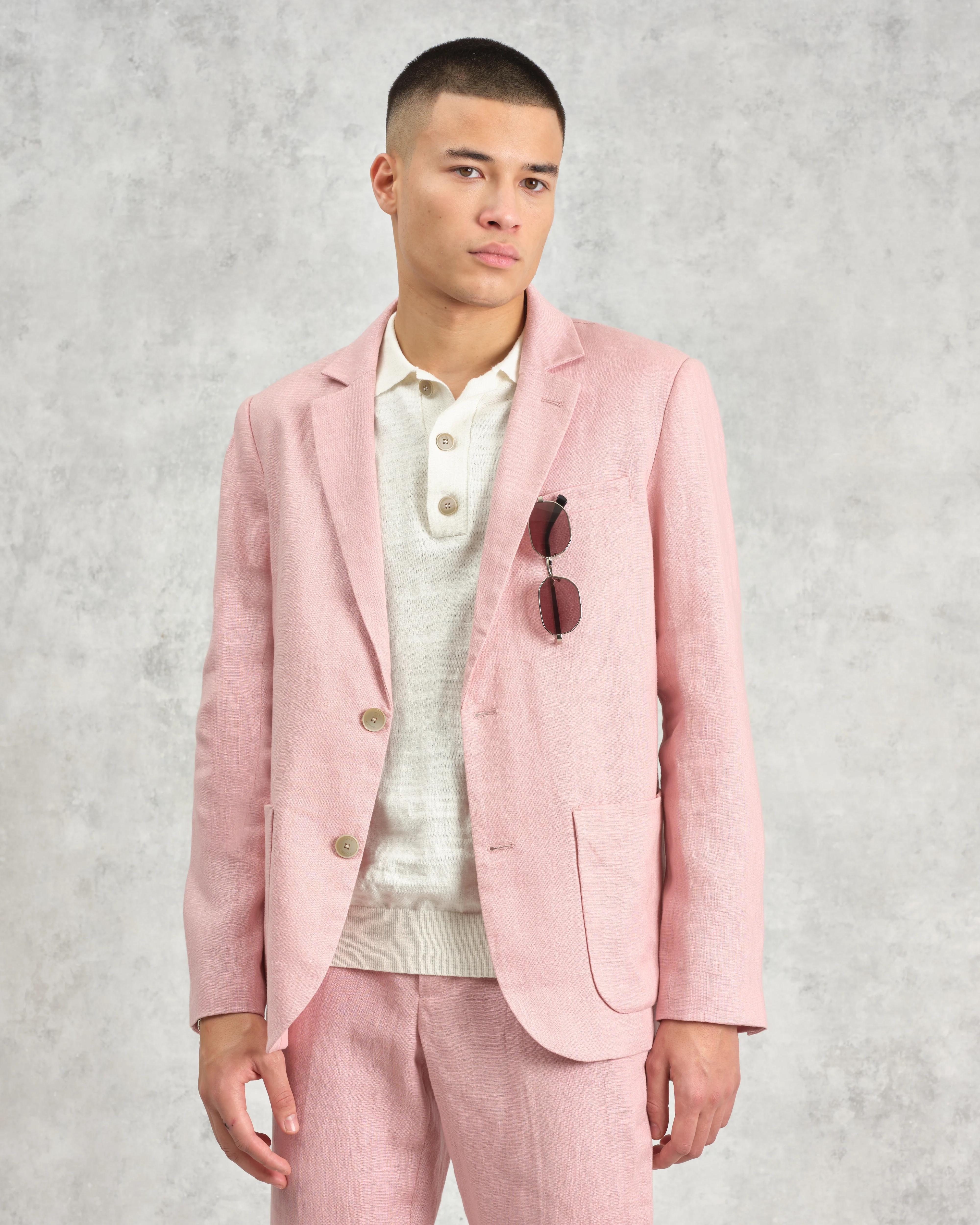 Fintry - Pale Pink Linen Blazer - Image 3