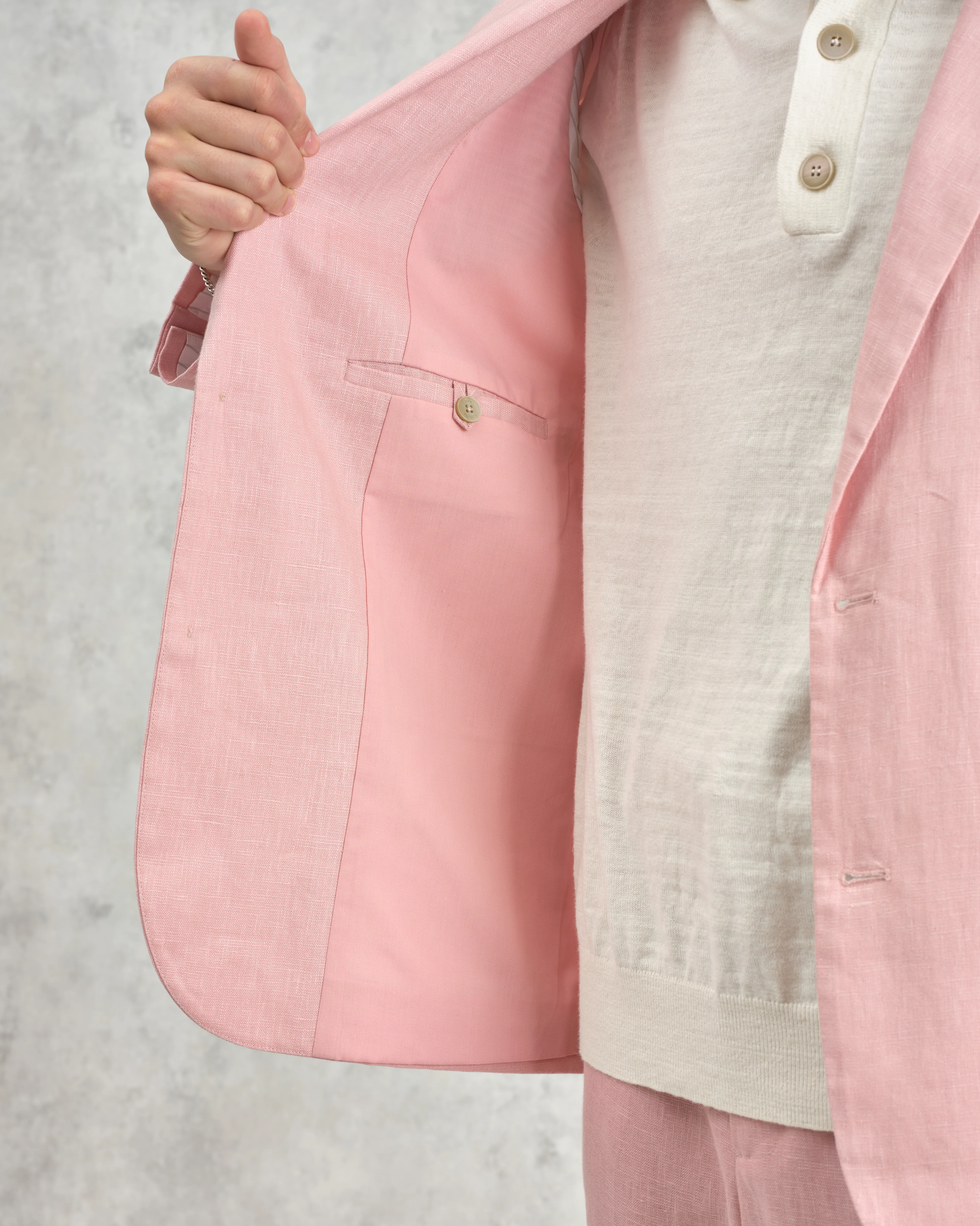 Fintry - Pale Pink Linen Blazer - Image 5