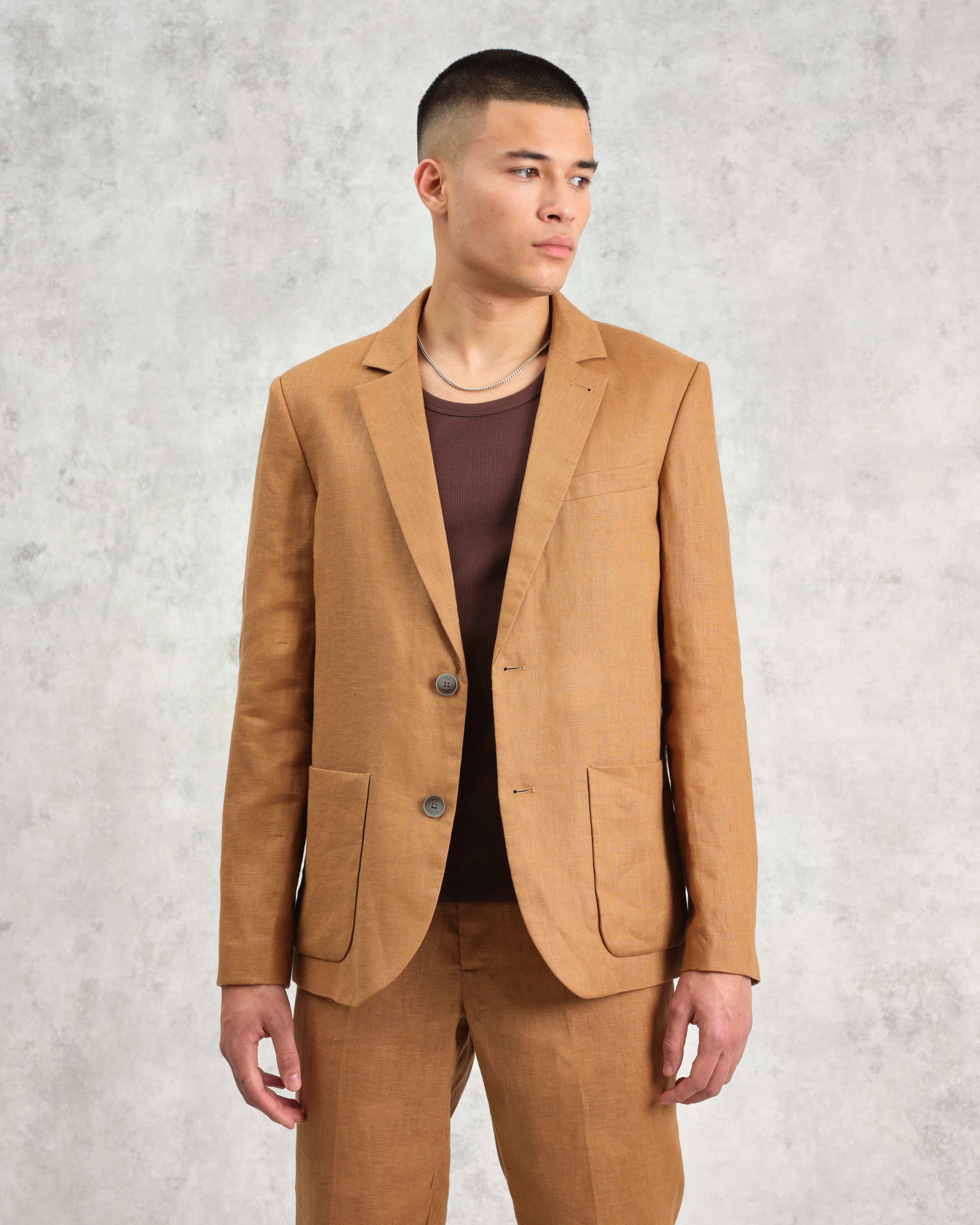Fintry - Tan Linen Blazer - Image 3
