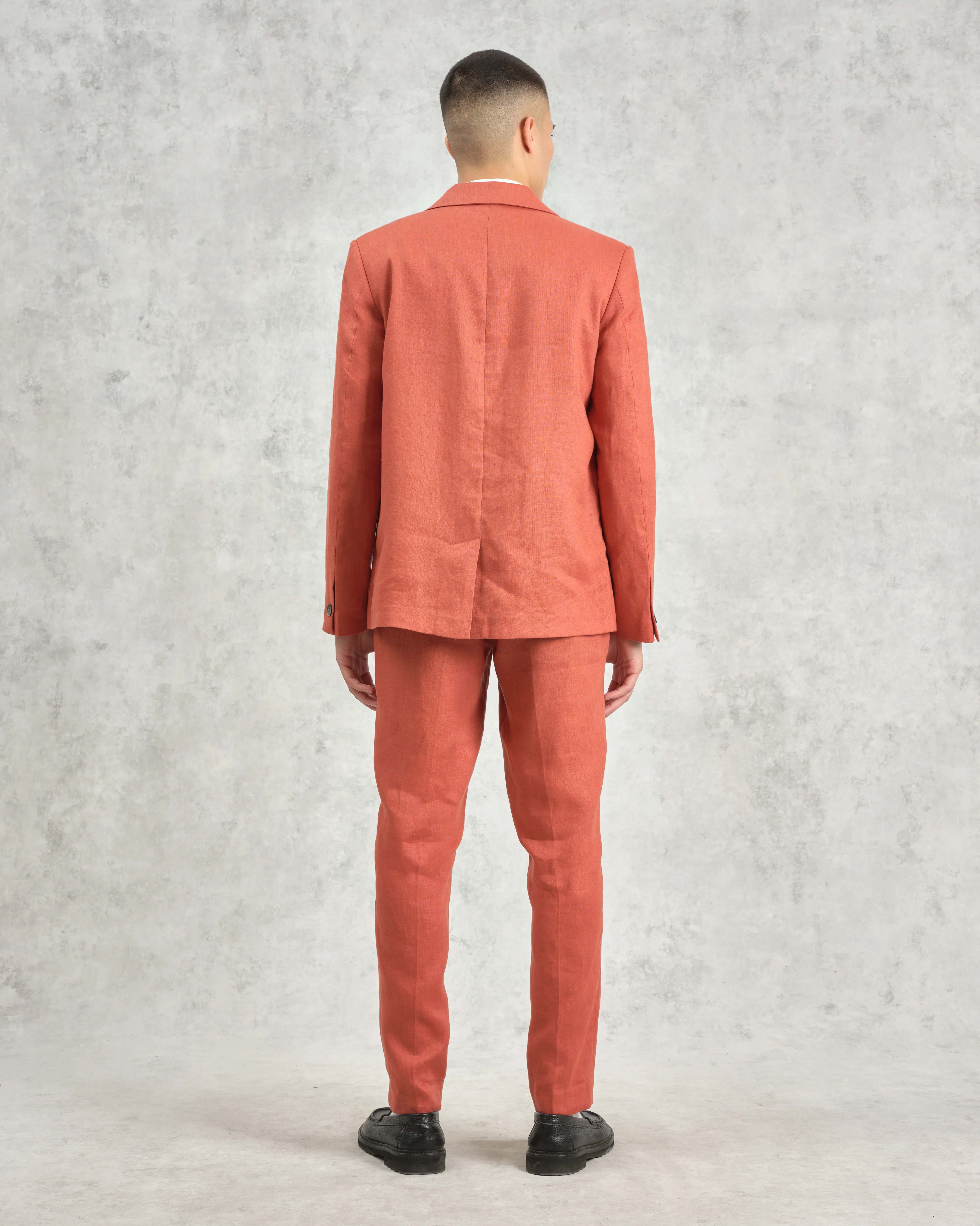 Fintry - Terracotta Linen Blazer - Image 8