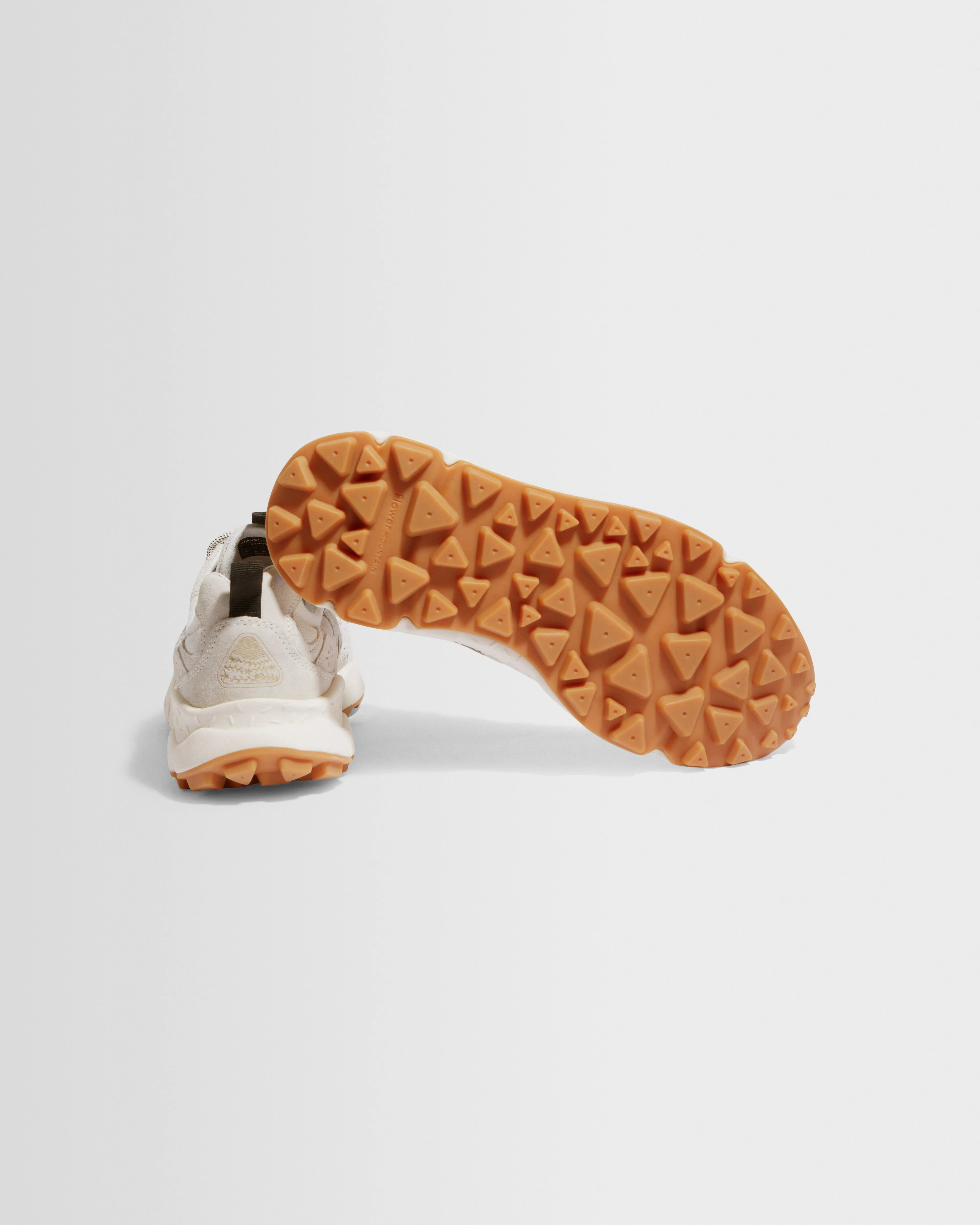 Flower Mountain YAMANO 3 - Beige Suede And Cotton Cloth Trainers - Image 3