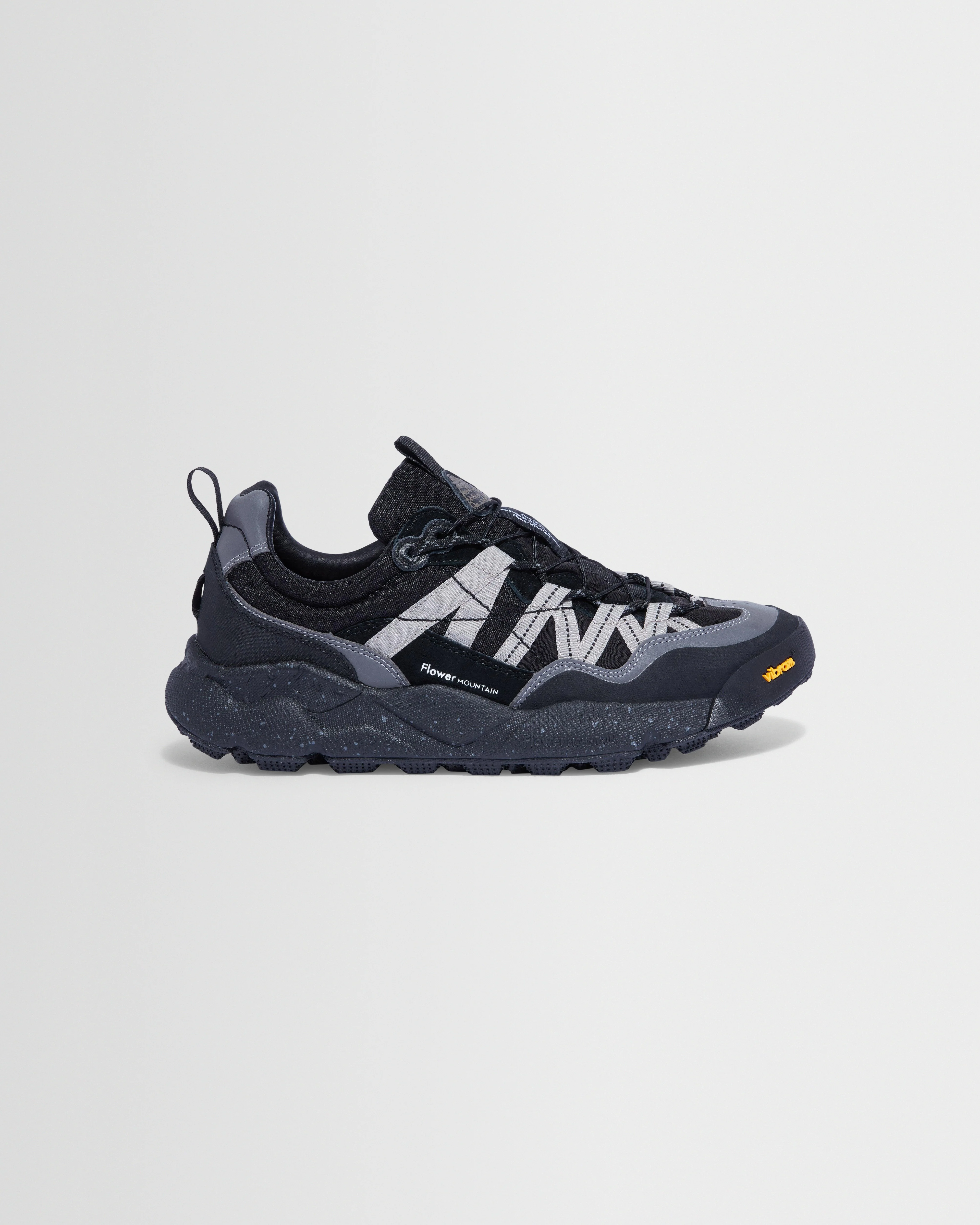 Flower Mountain - Black Waterproof Suede And Technical Fabric Trainers