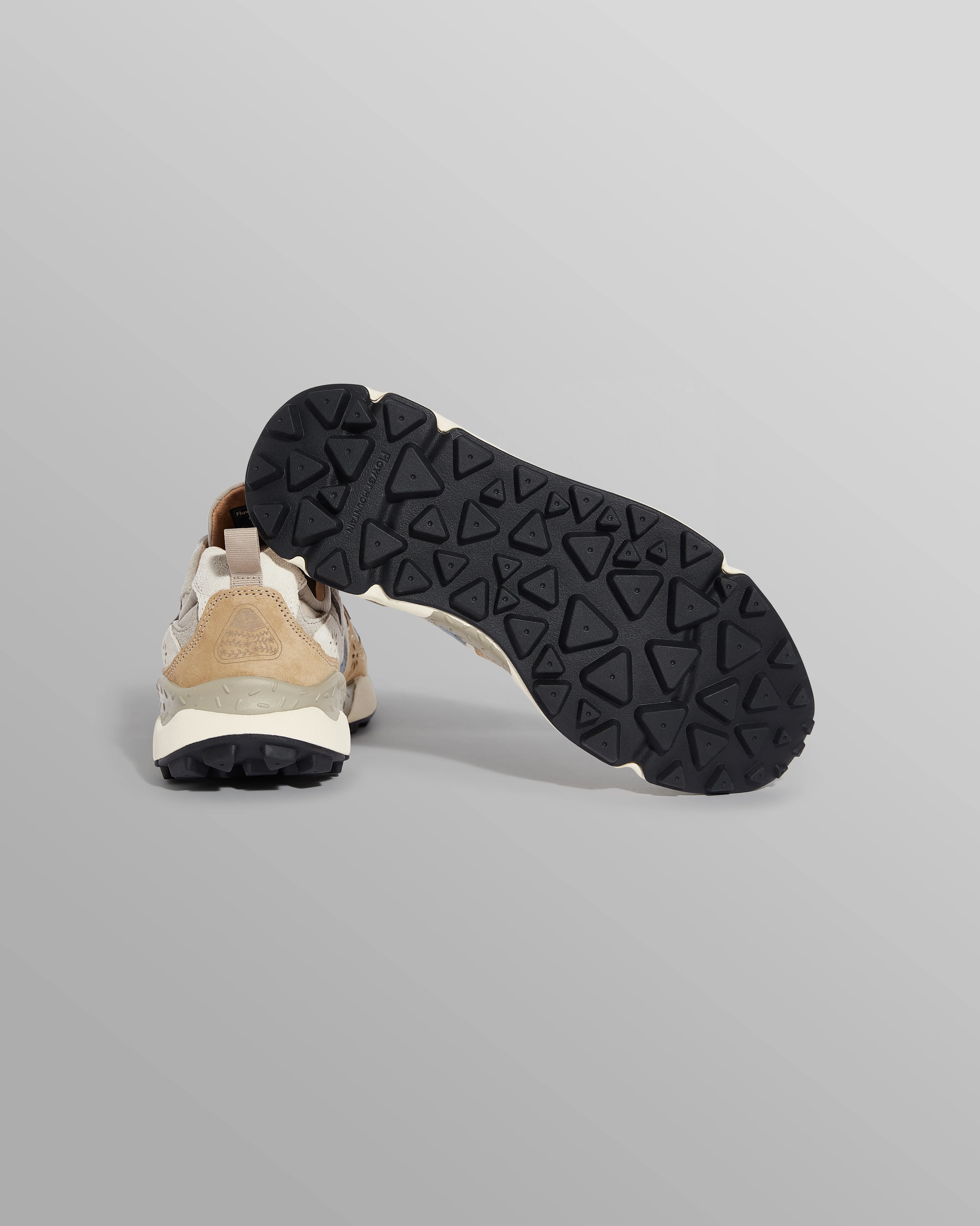 Flower Mountain YAMANO 3 - Grey And Blue Suede And Nylon-Ripstop Trainers - Image 3