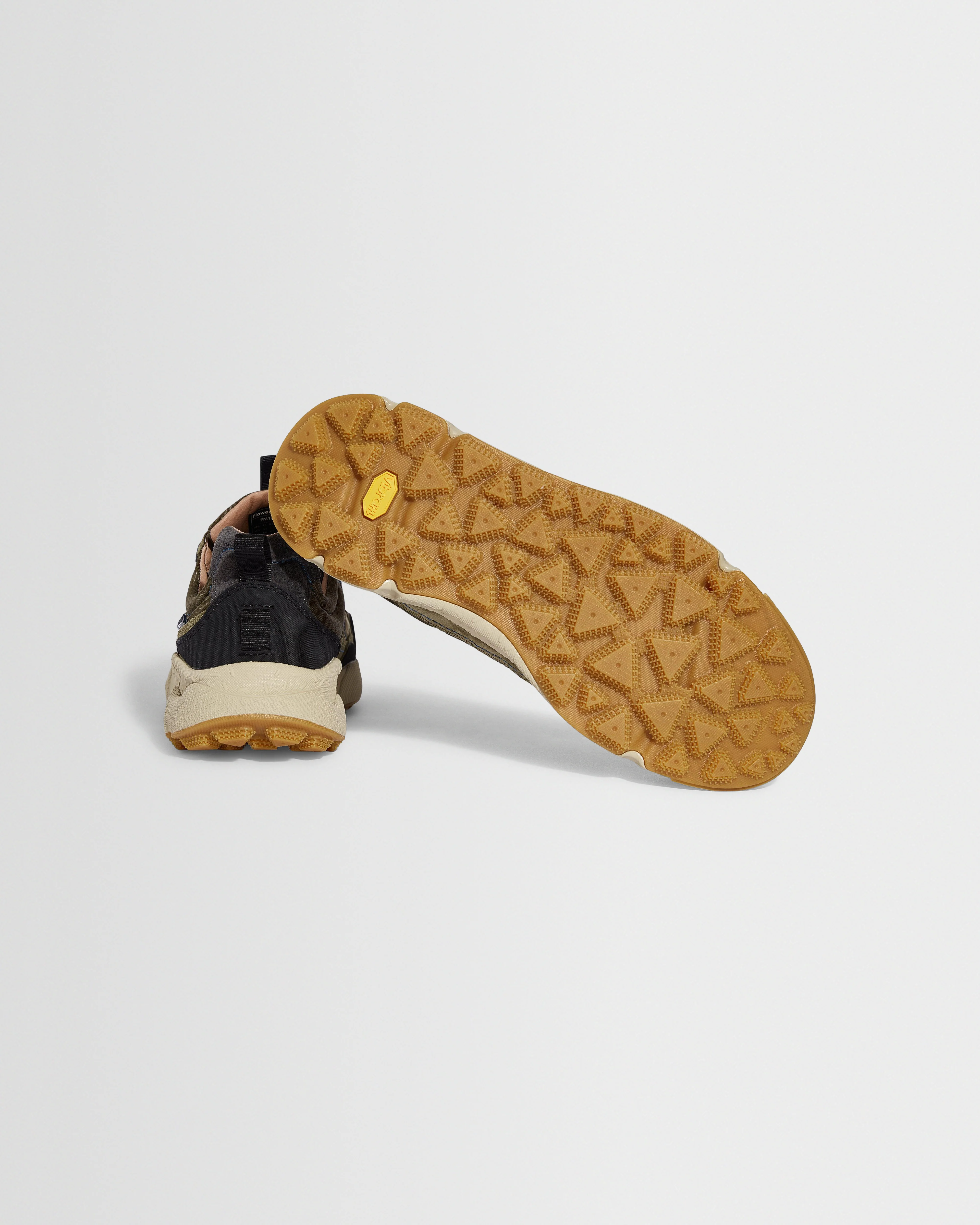 Flower Mountain IWANO 2 - Khaki And Black Waterproof Eco Suede And Nylon Trainers - Image 3
