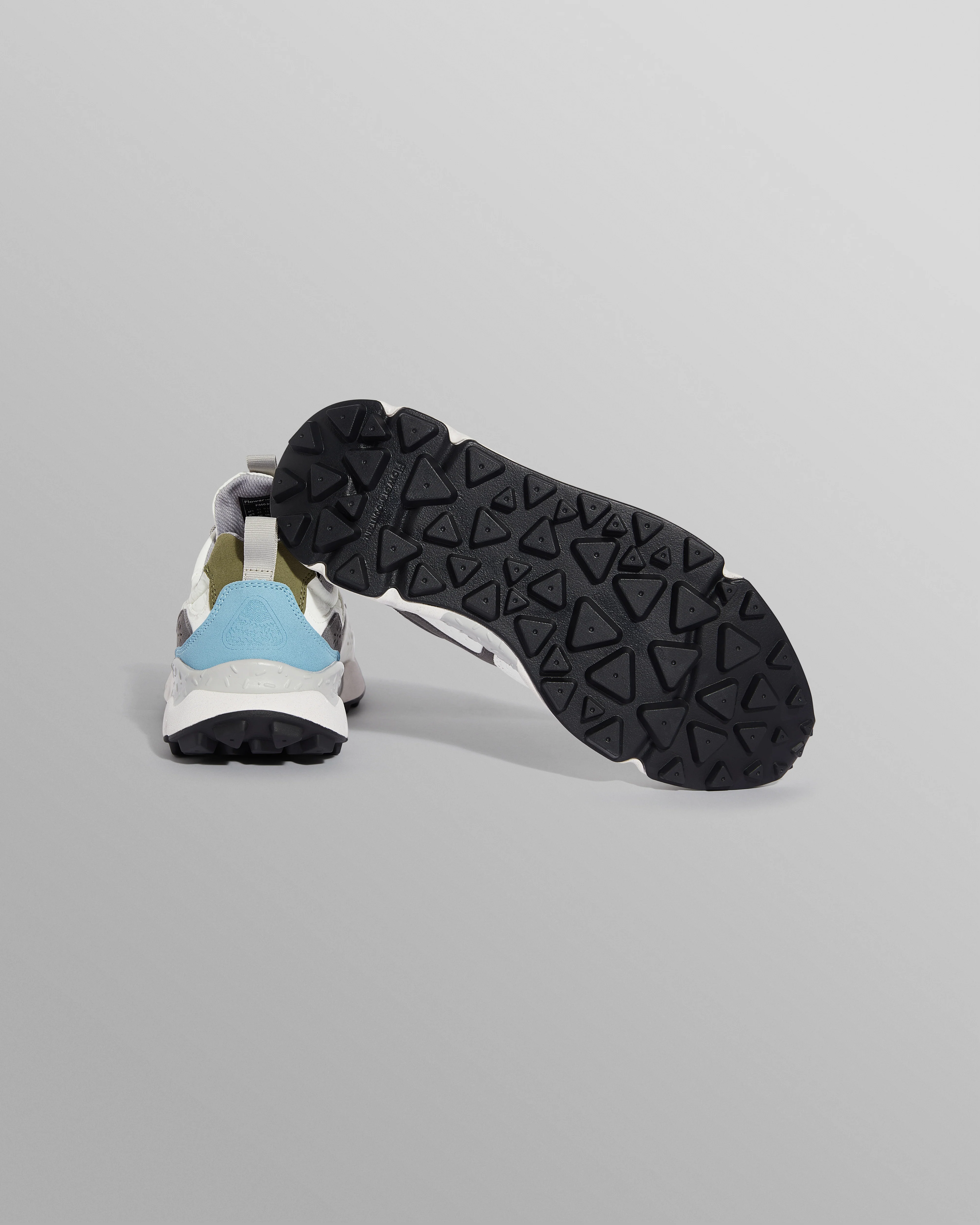 Flower Mountain YAMANO 3 - White And Grey Suede And Nylon Trainers - Image 3
