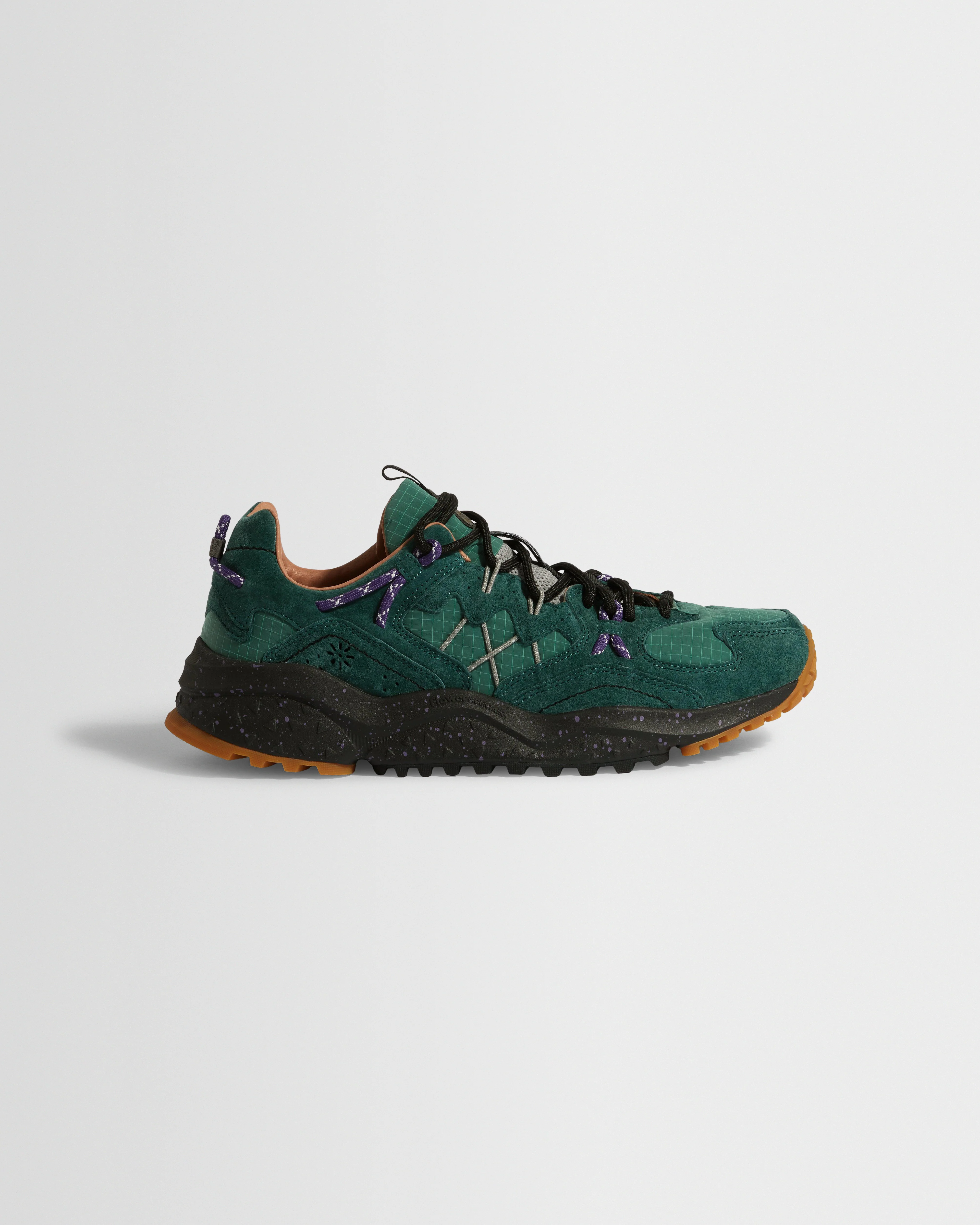 Flower Mountain YAMABUSHI - Green Bottle Suede And Nylon Trainers