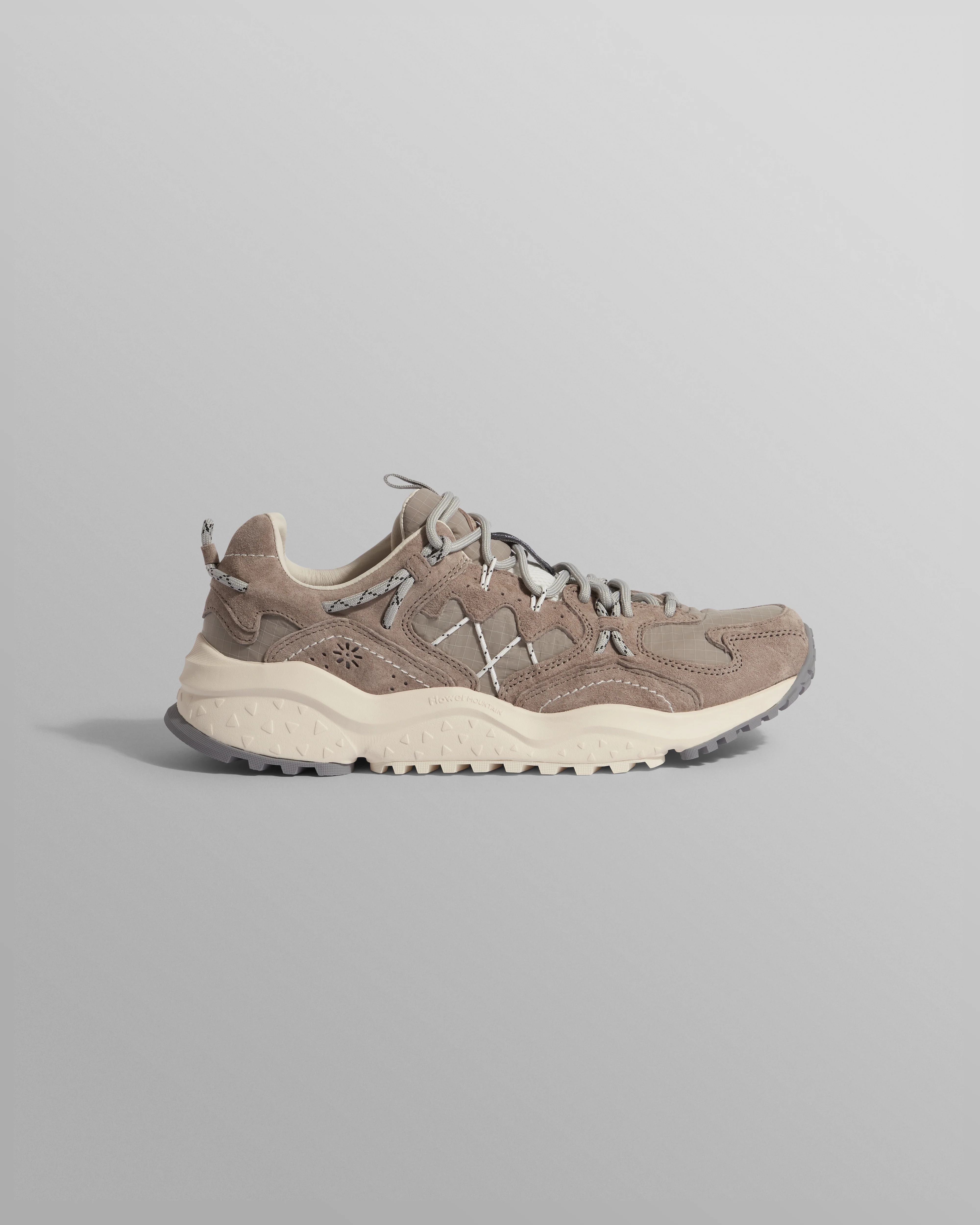 Flower Mountain YAMABUSHI - Light Grey Suede And Nylon Trainers