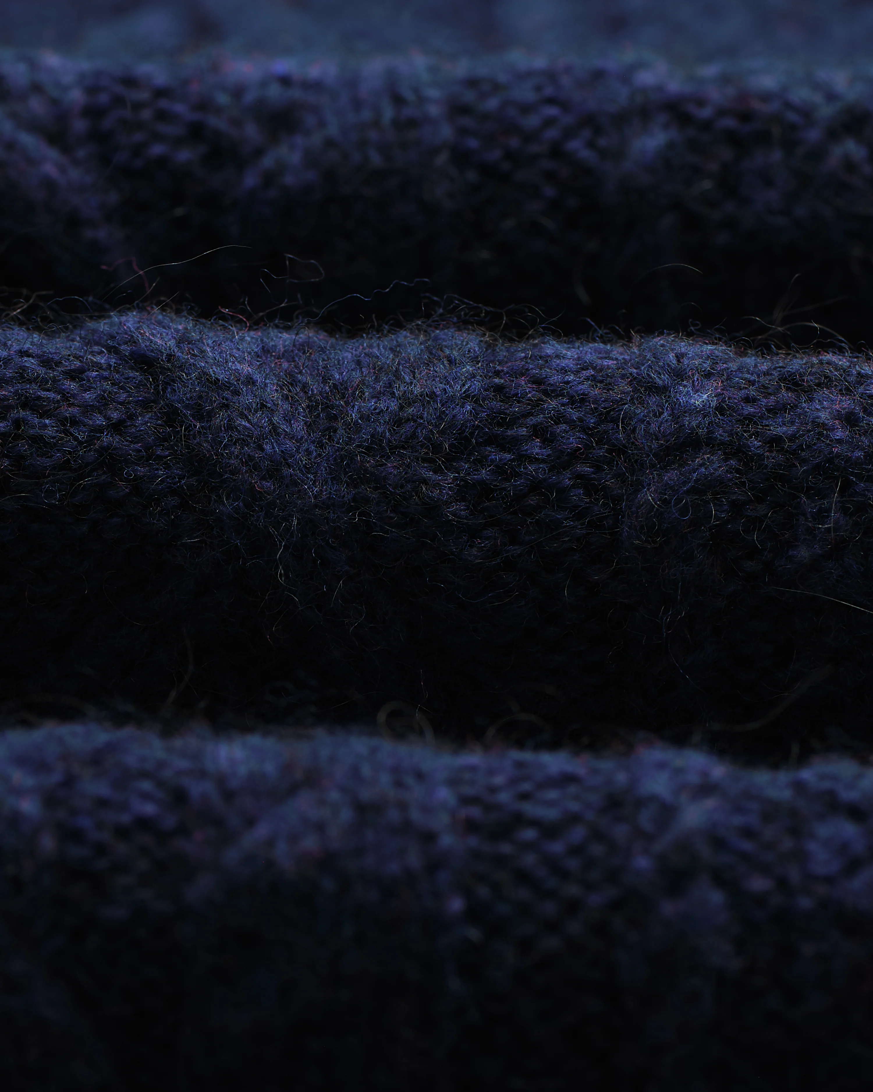 Friar - Navy Brush Cable Knit Zip Cardigan - Image 9