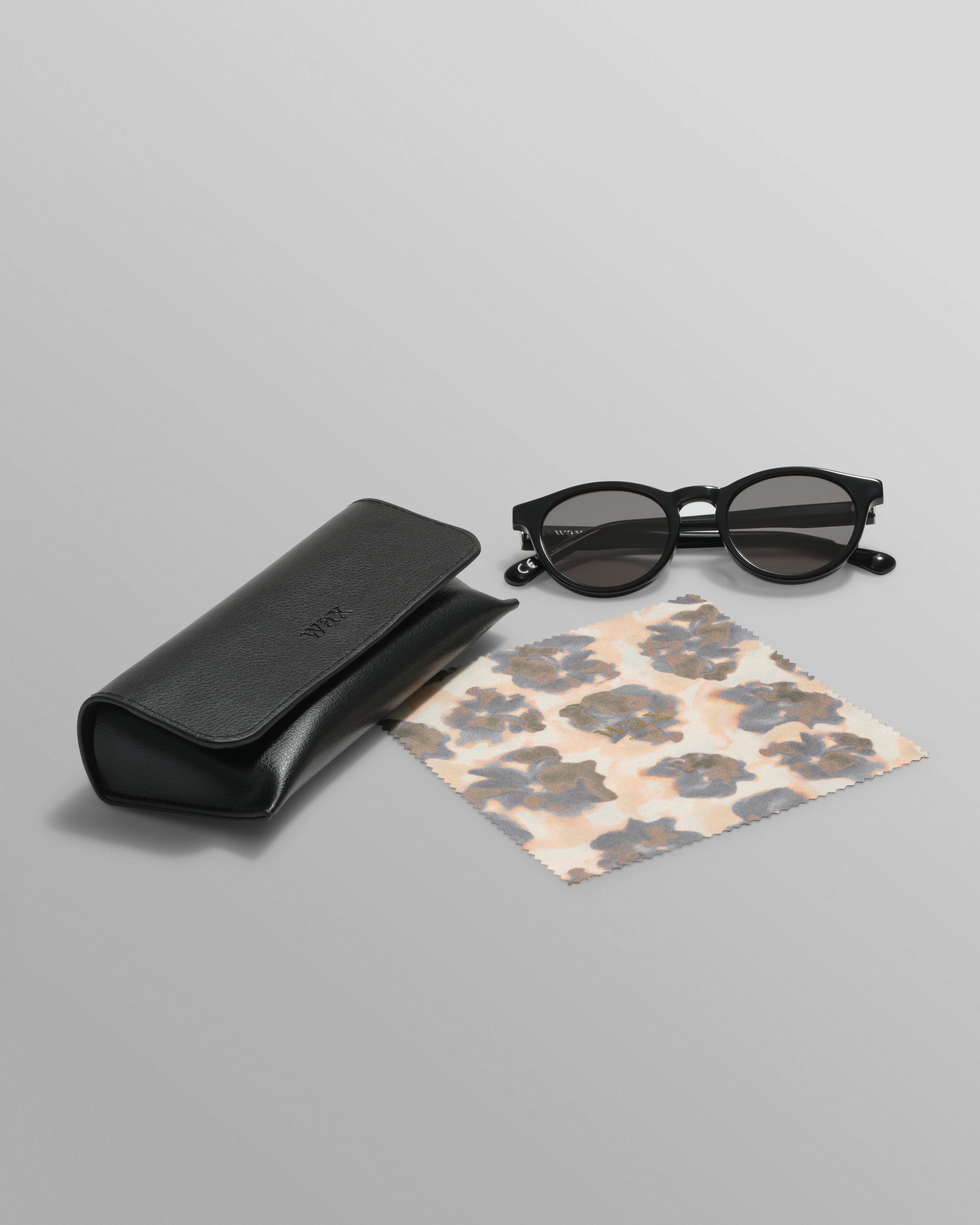 Fulham - Black Acetate Round Sunglasses - Image 8