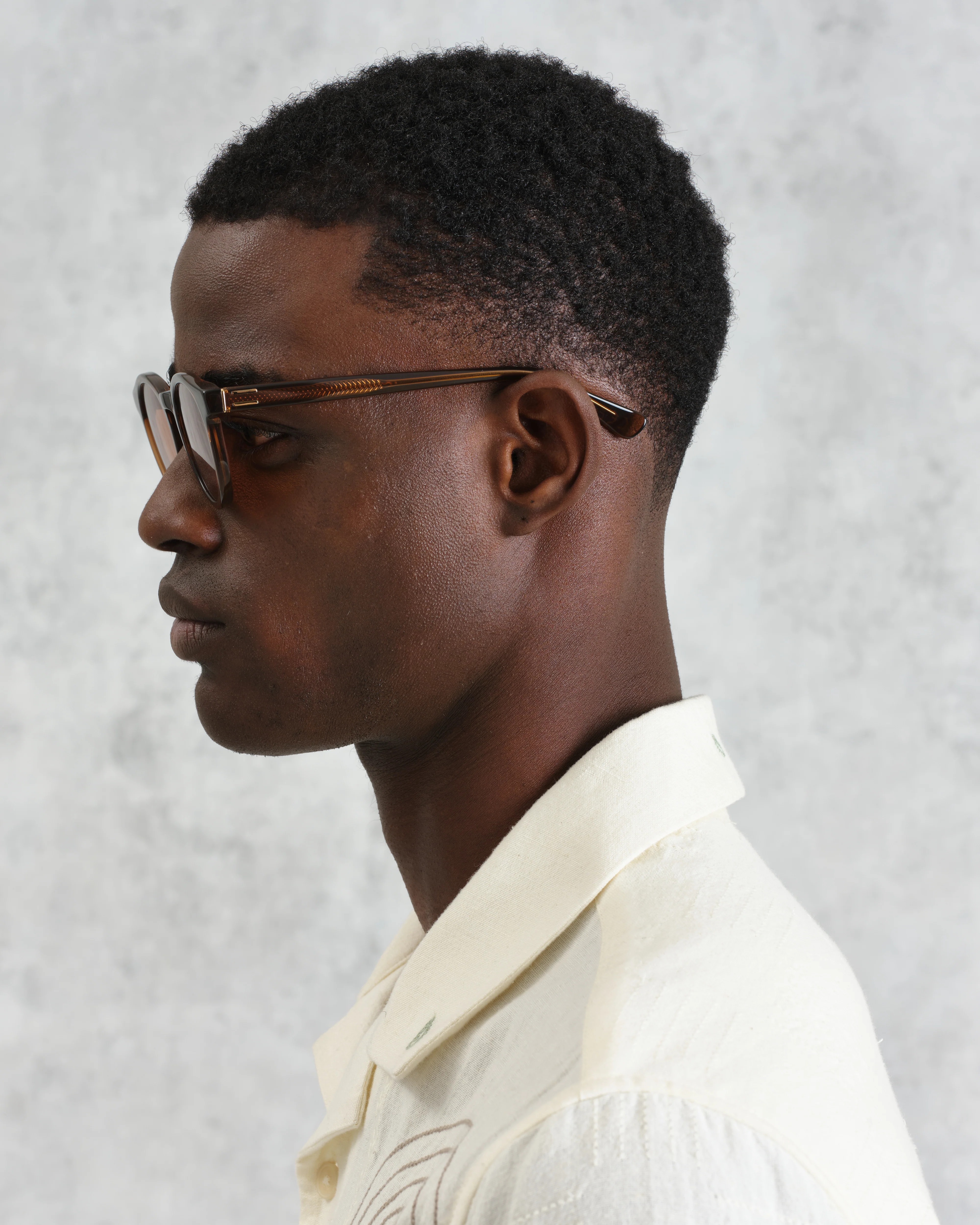 Fulham - Treacle Brown Acetate Round Sunglasses - Image 3