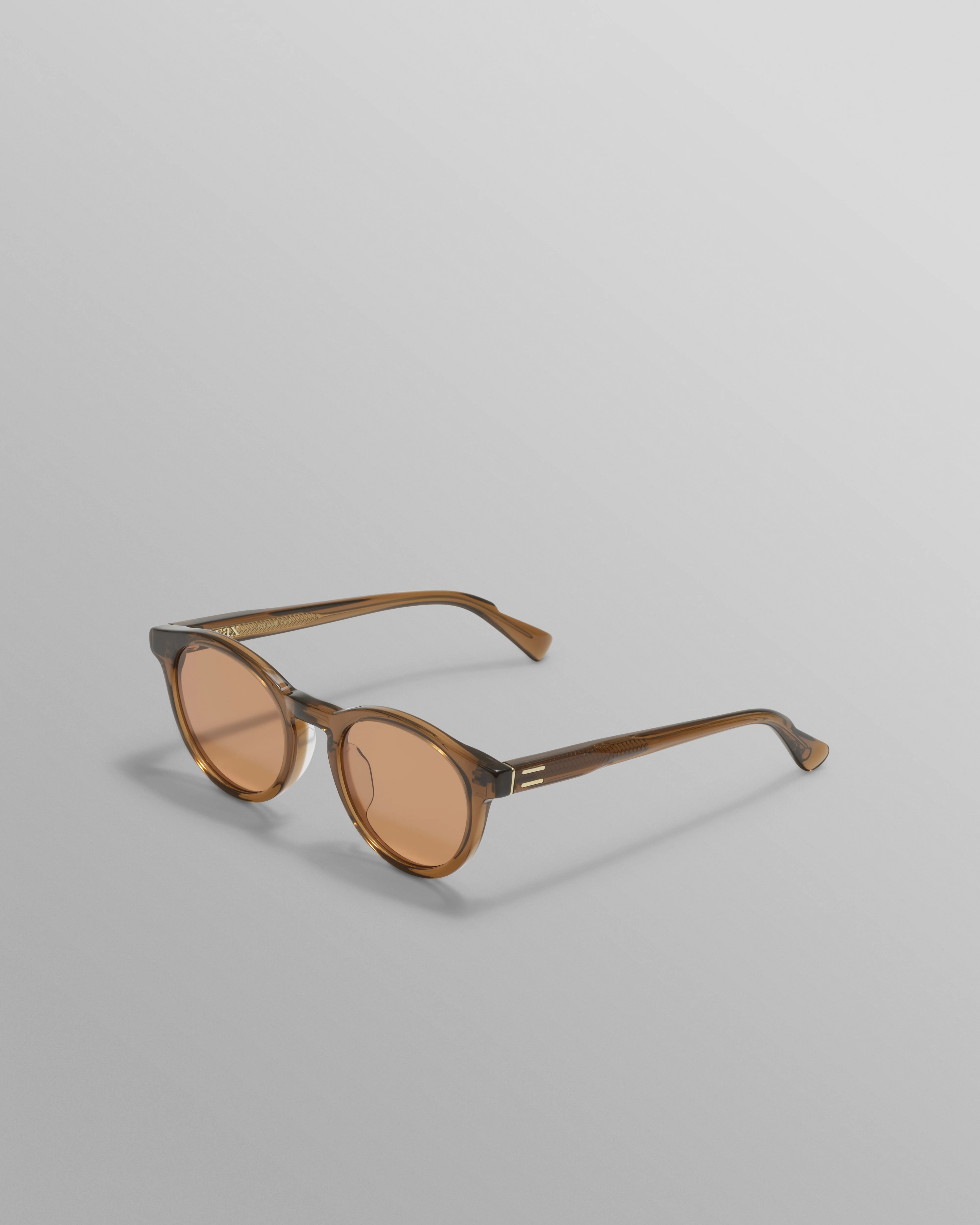 Fulham - Treacle Brown Acetate Round Sunglasses - Image 4