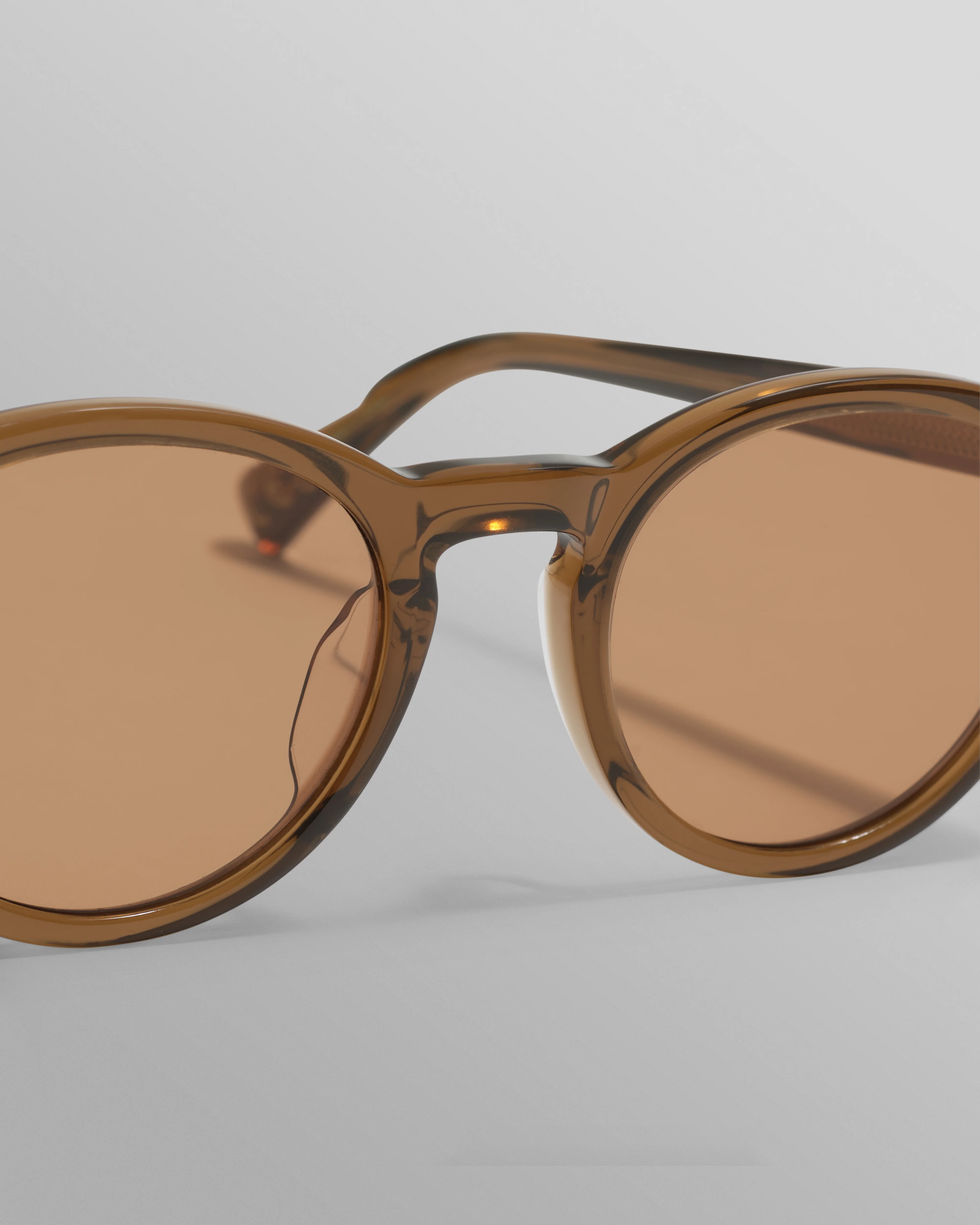 Fulham - Treacle Brown Acetate Round Sunglasses - Image 5