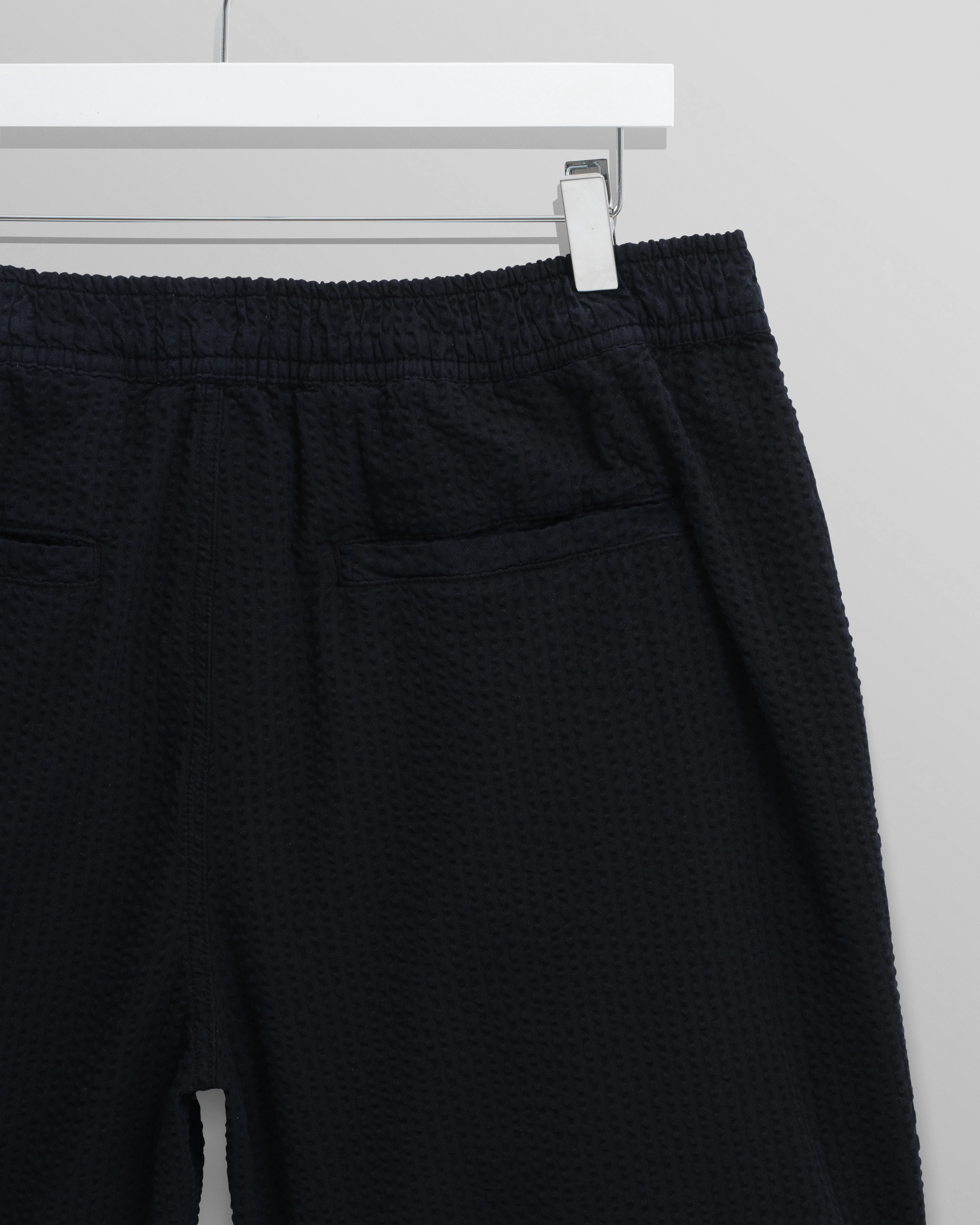Fuller - Navy Cotton Seersucker Shorts - Image 11