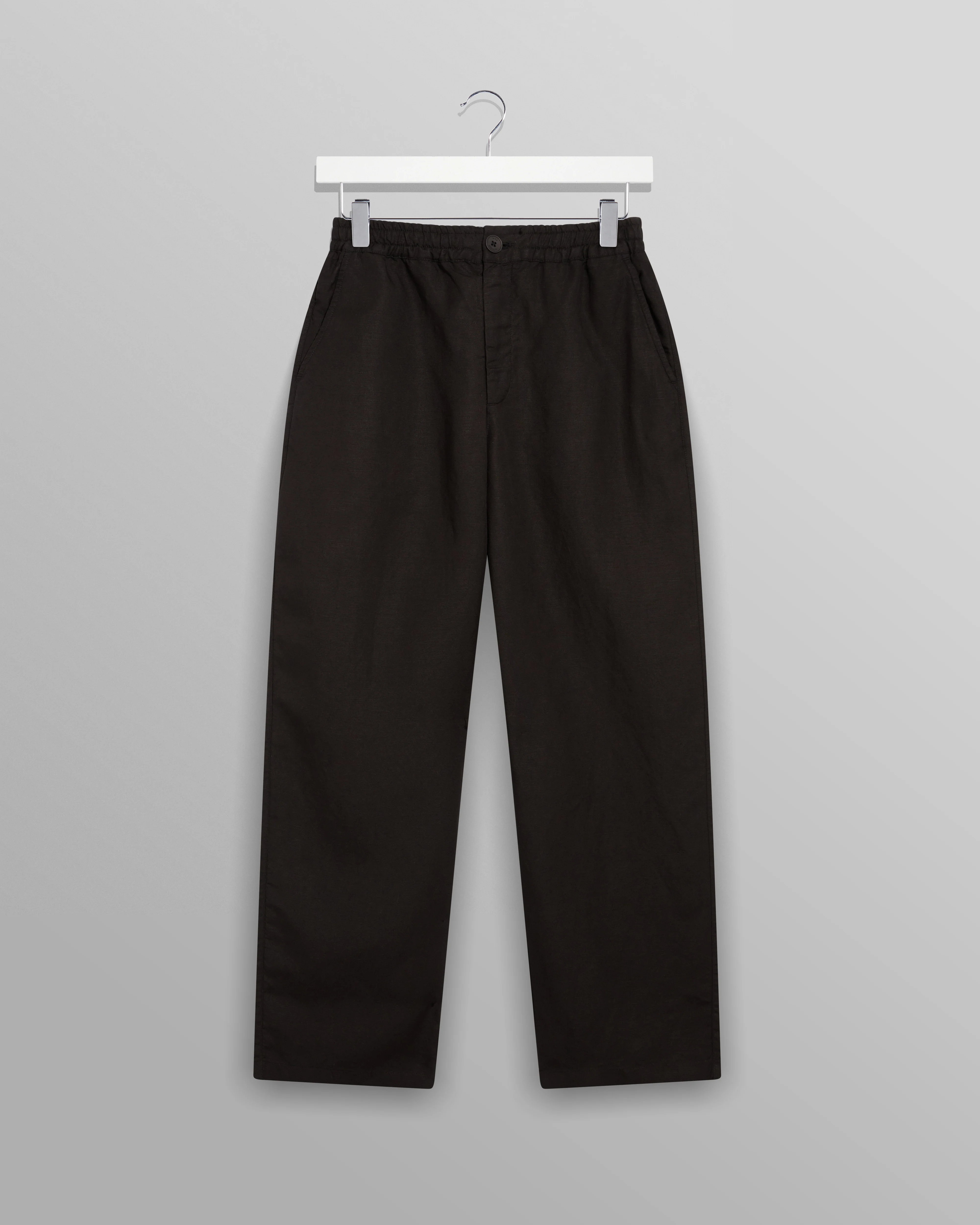 Glencoe - Black Slub Weave Trousers
