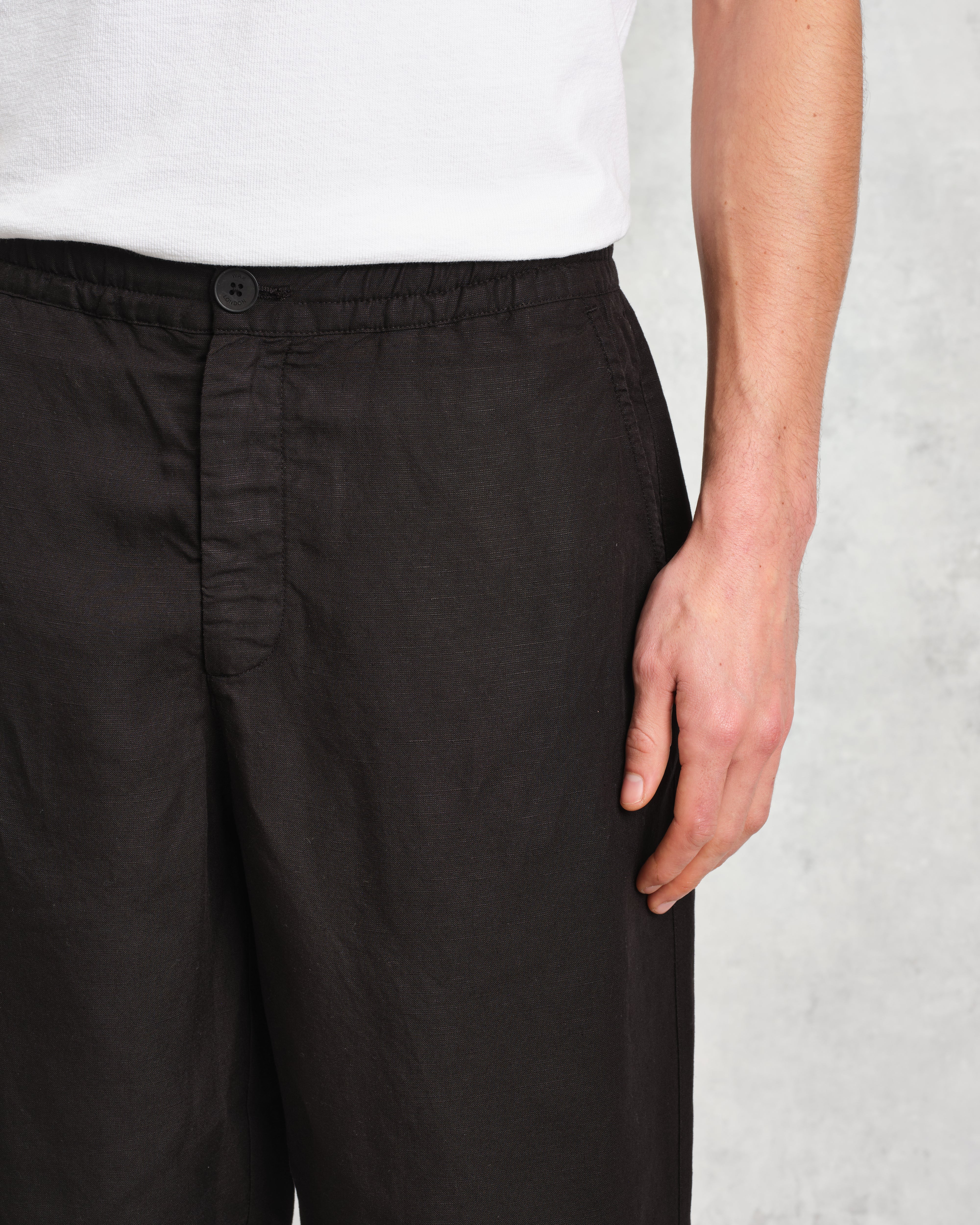 Glencoe - Black Slub Weave Trousers - Image 4