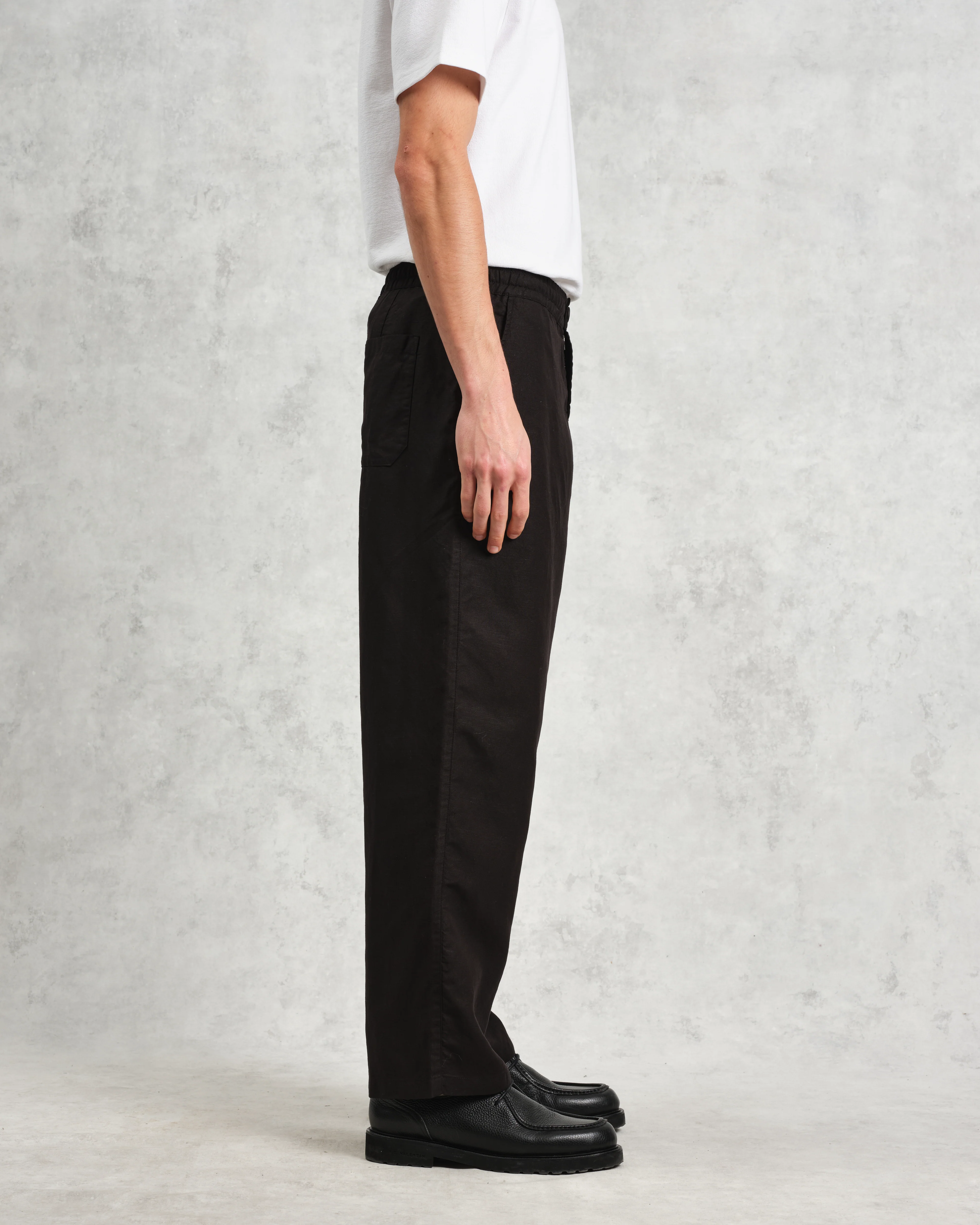 Glencoe - Black Slub Weave Trousers - Image 5