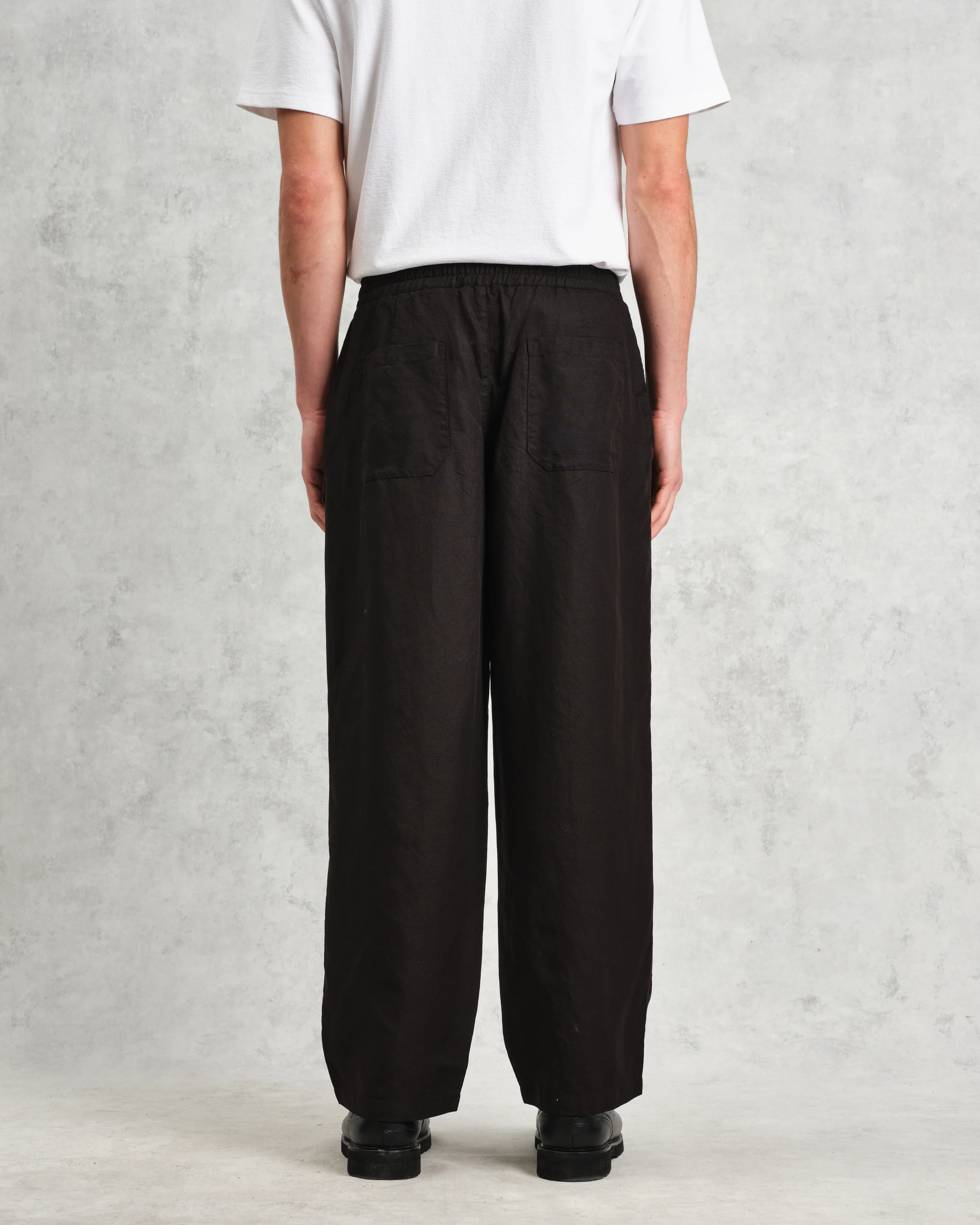 Glencoe - Black Slub Weave Trousers - Image 6