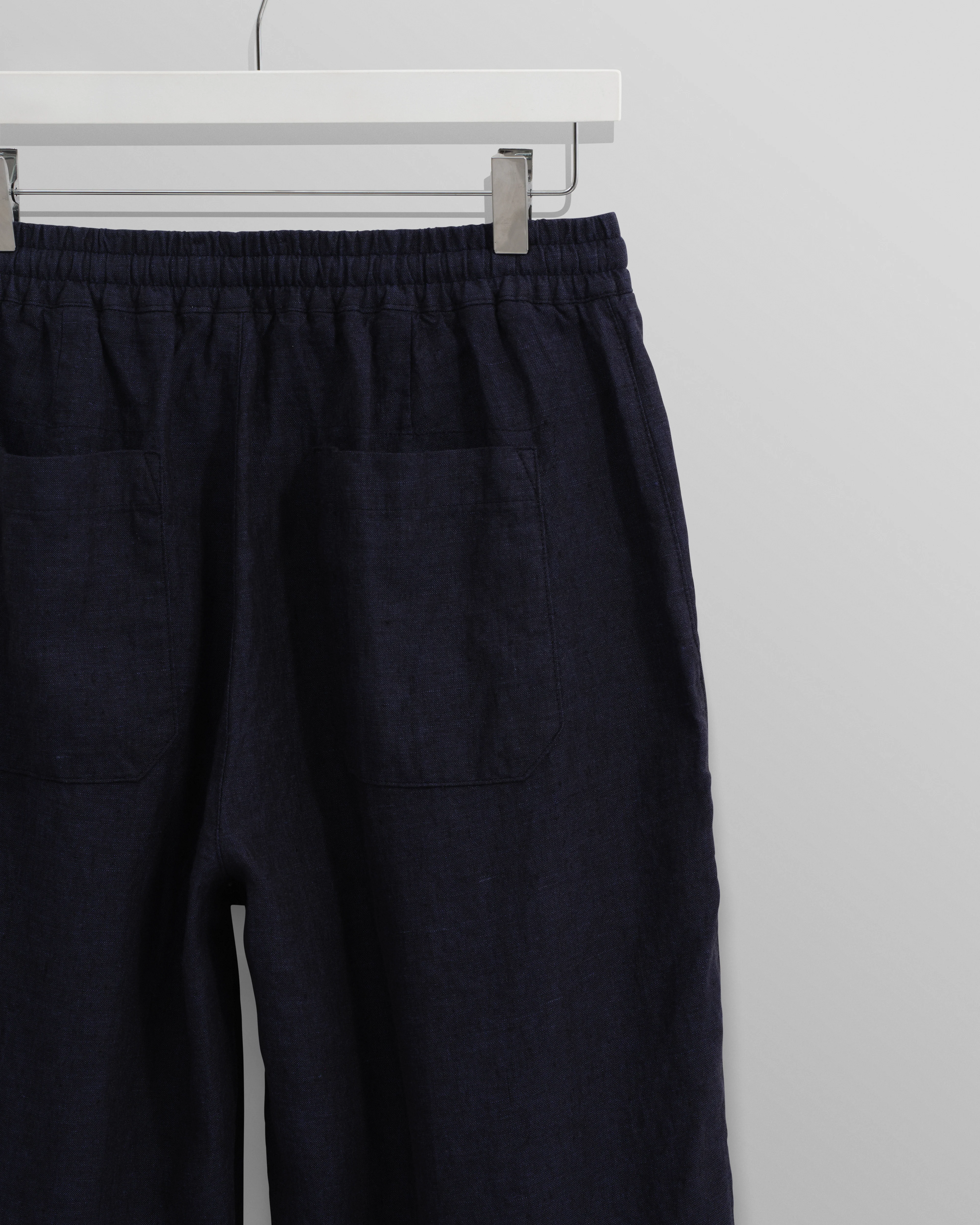 Glencoe - Navy Two-Tone Linen Trousers - Image 10