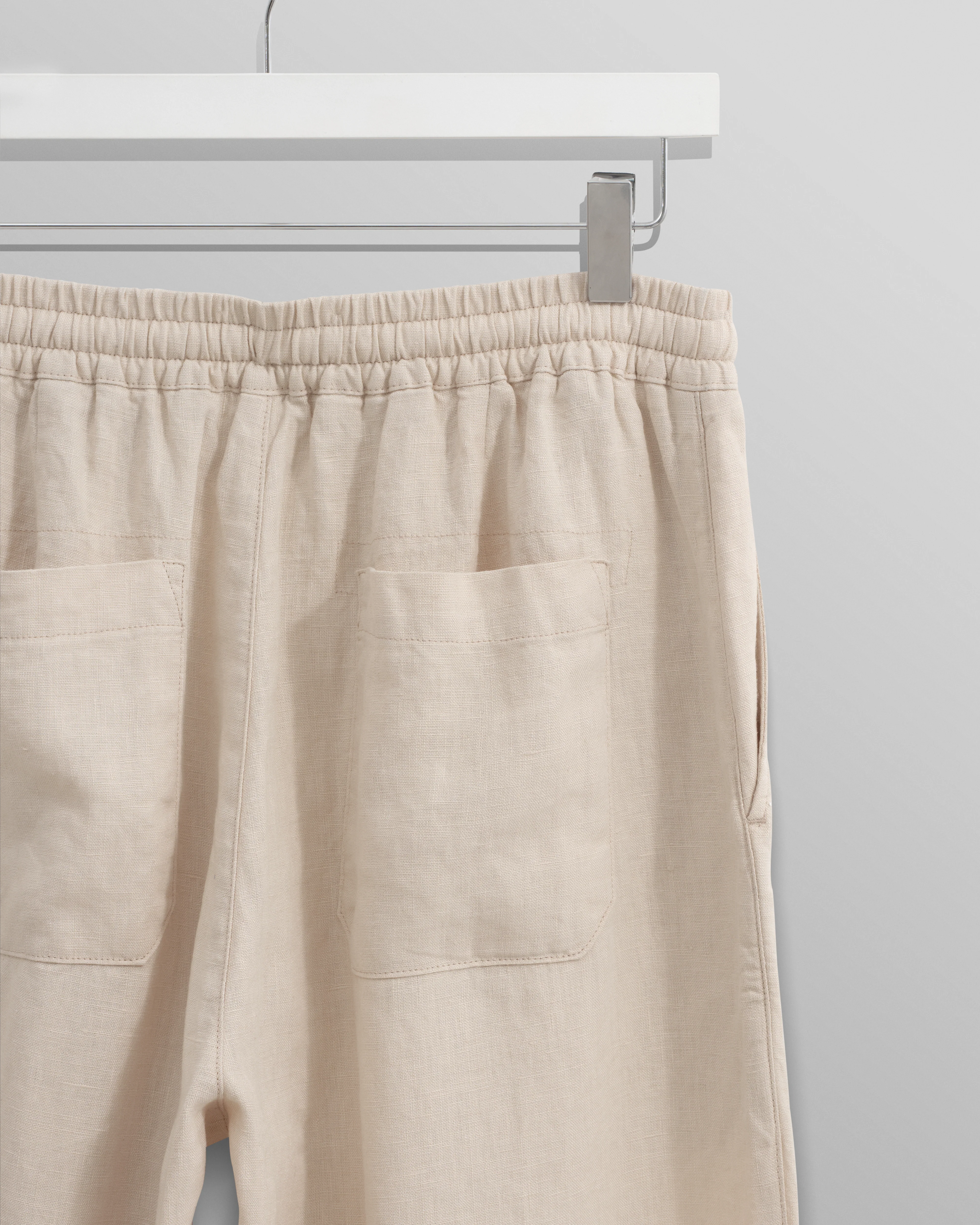 Glencoe - Washed Beige Linen Trousers - Image 10