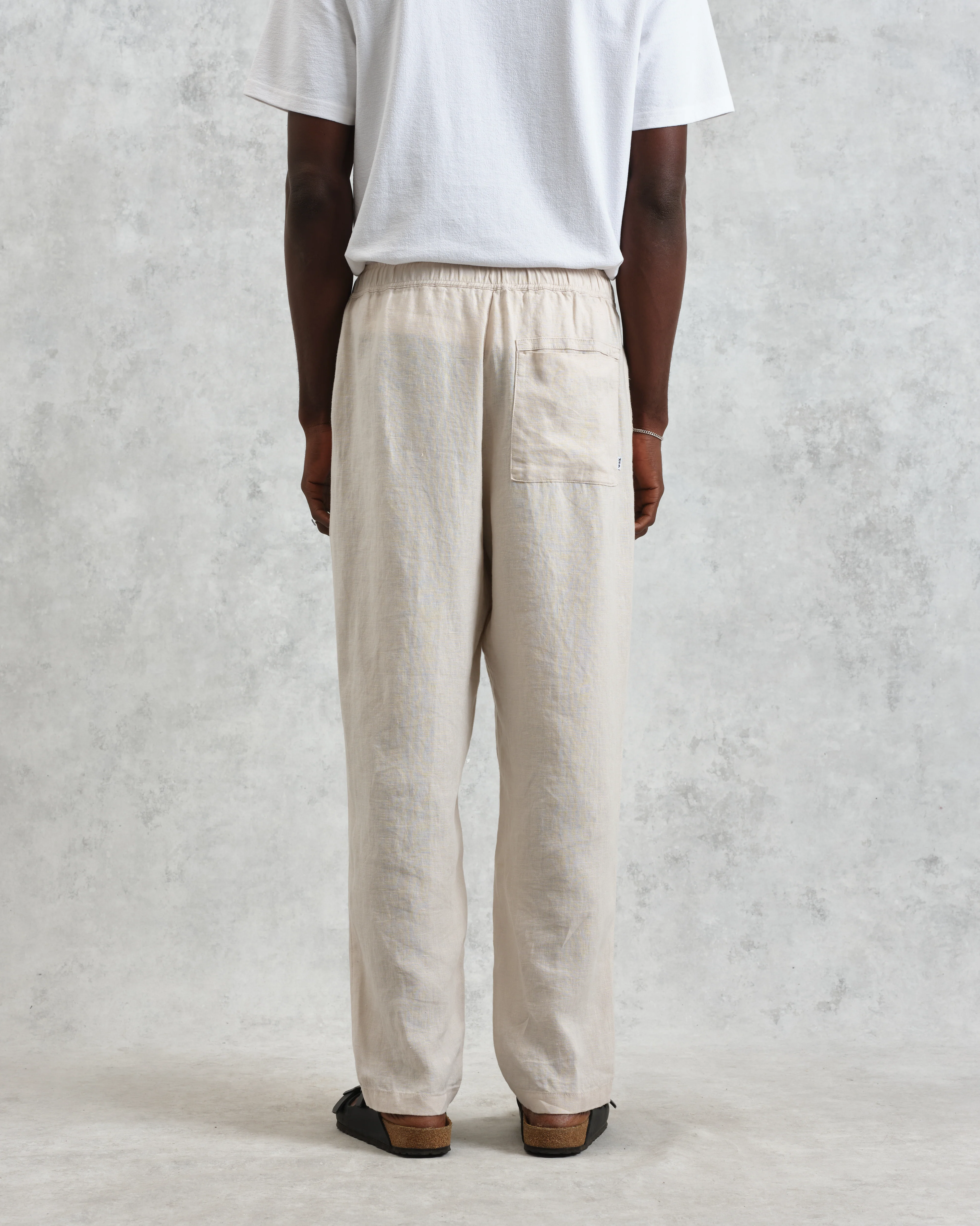 Glencoe - Washed Beige Linen Trousers - Image 6