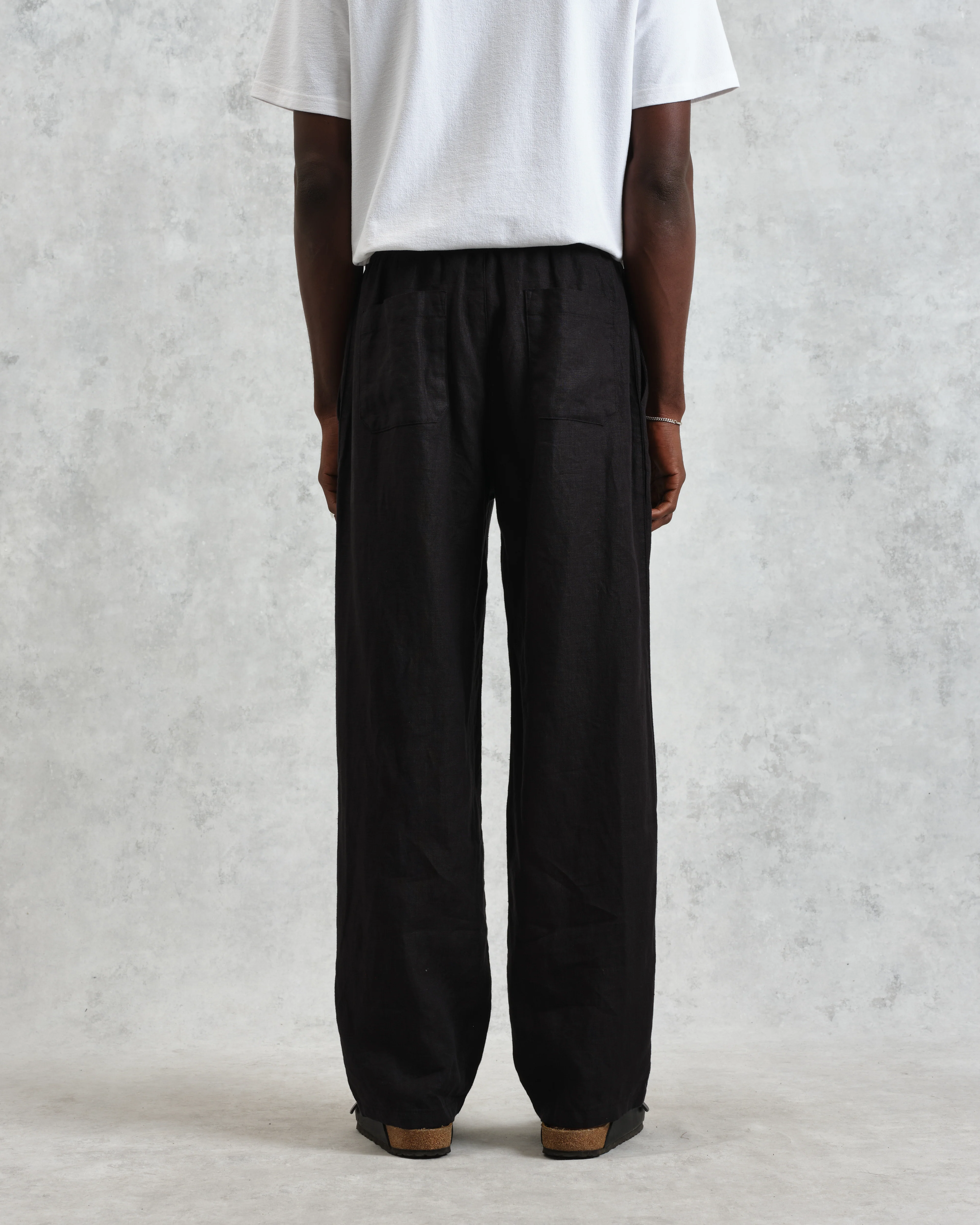 Glencoe - Washed Black Linen Trousers - Image 6