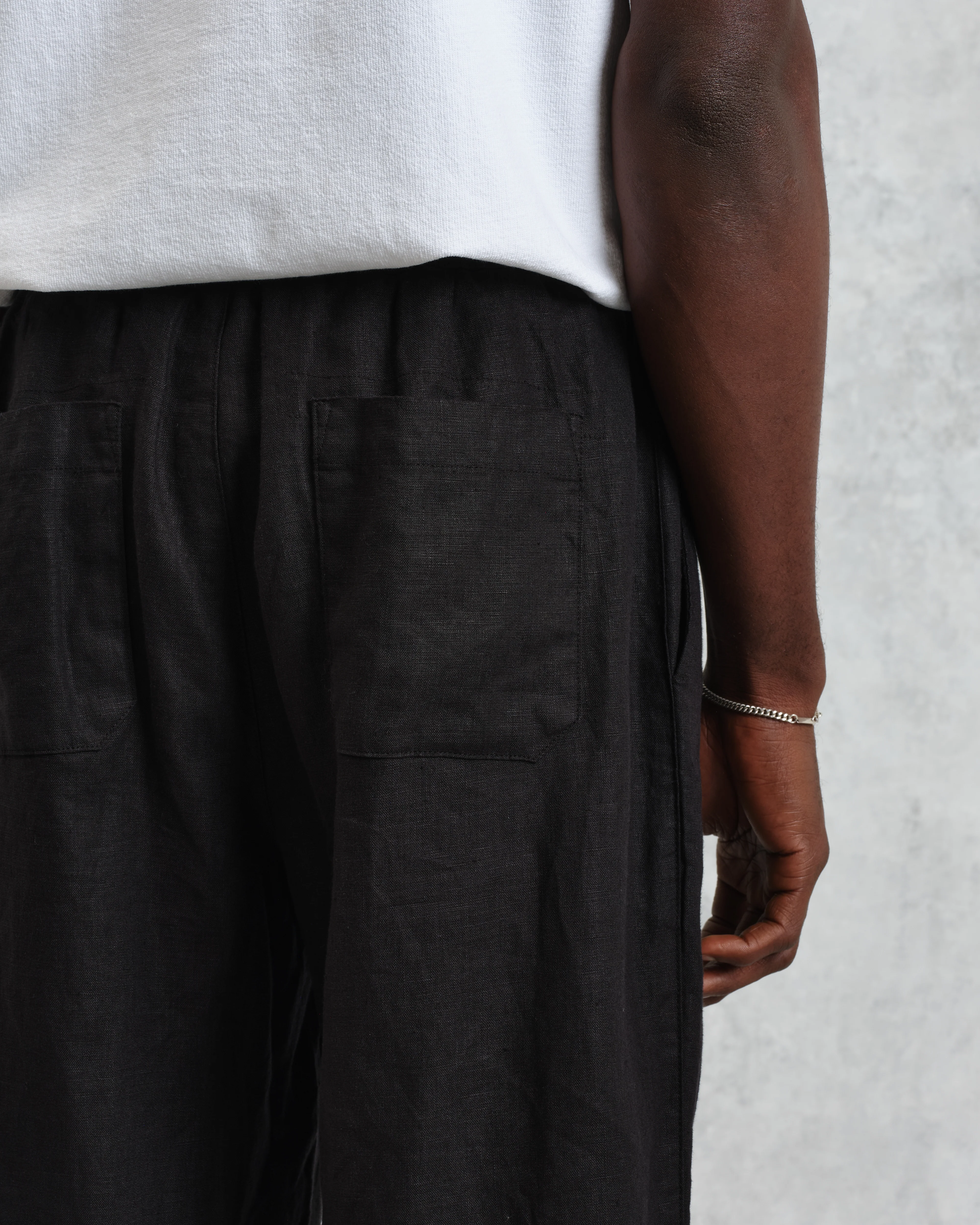 Glencoe - Washed Black Linen Trousers - Image 7