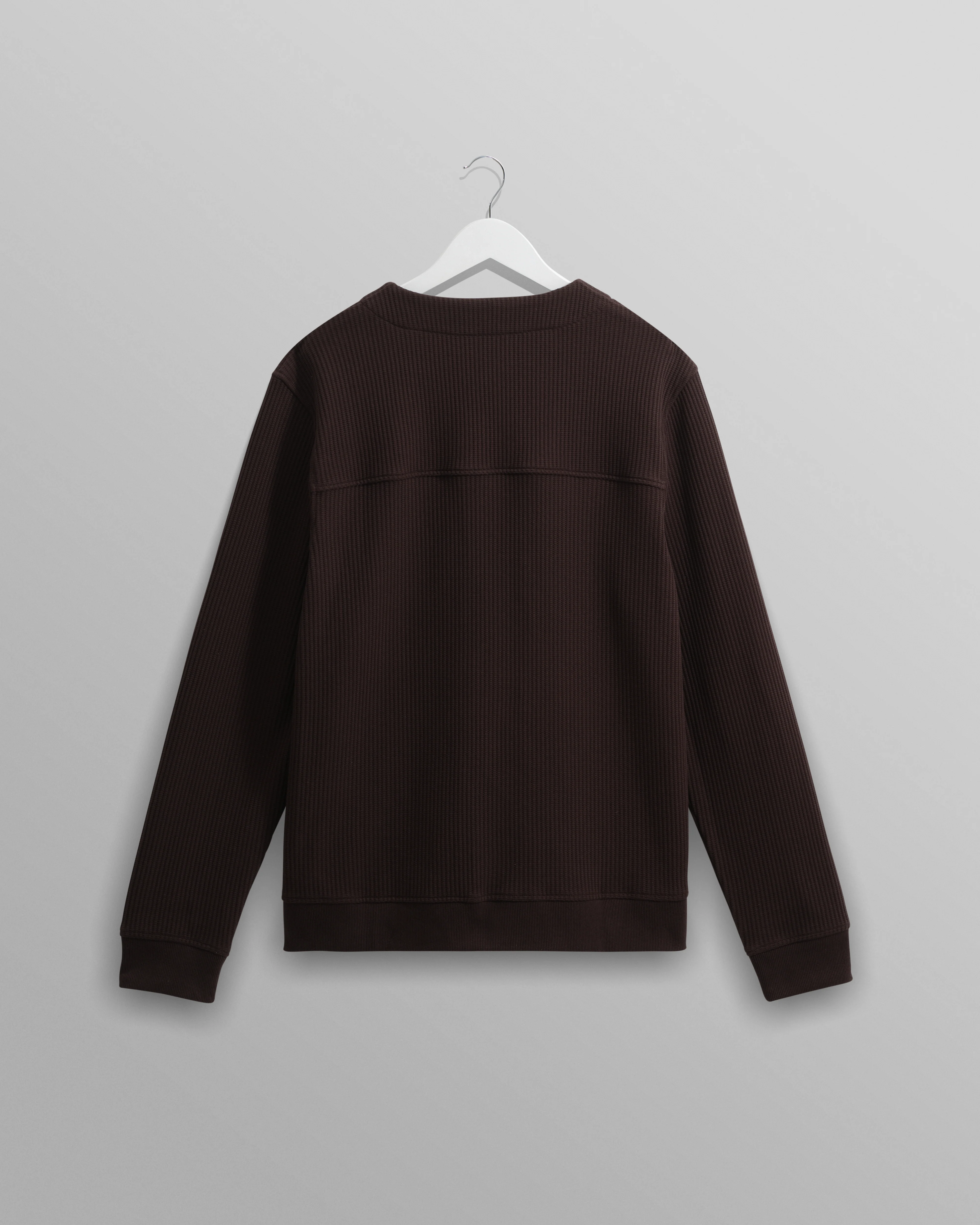 Guildford - Dark Brown Structured Waffle Cardigan - Image 9