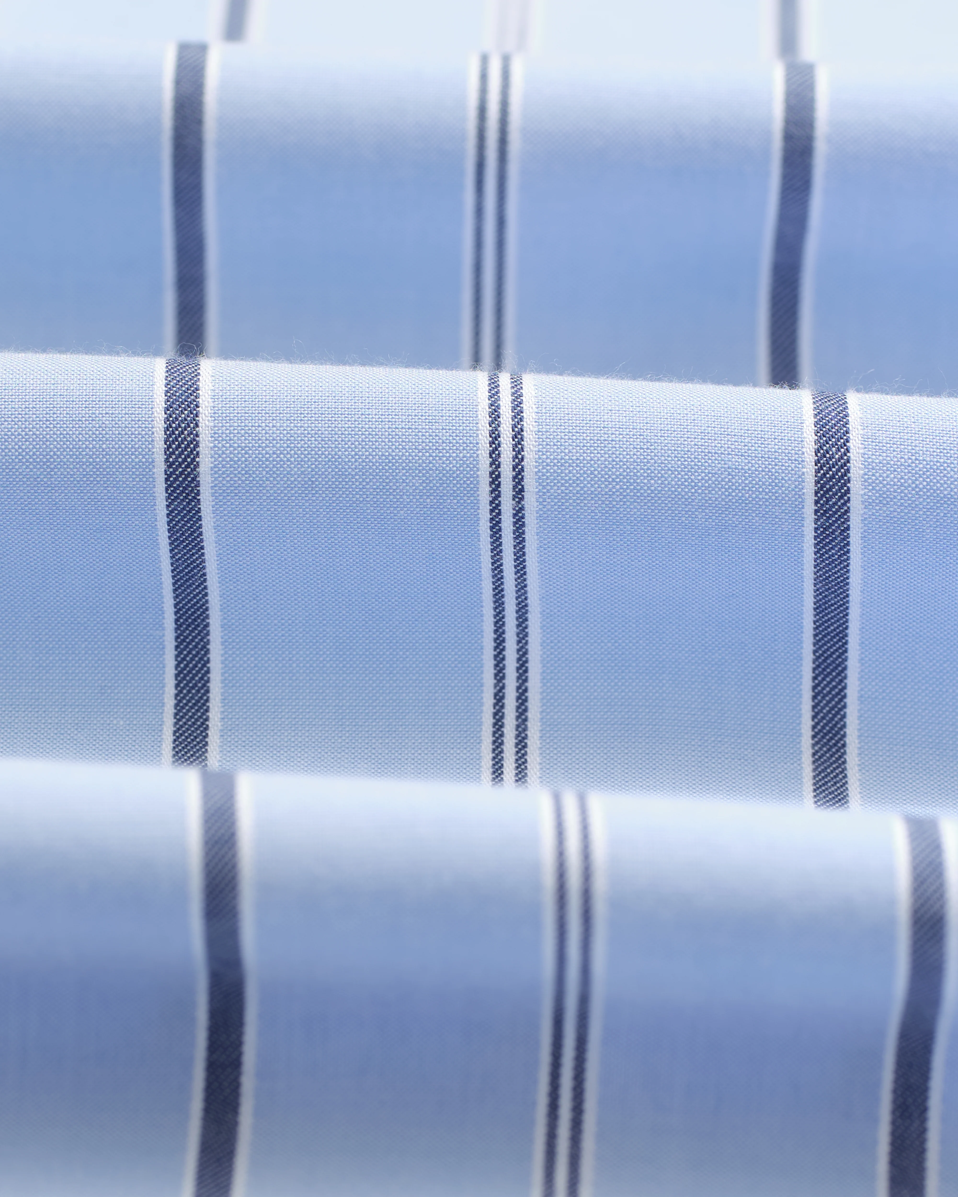 Halcomb - Blue Stripe Viscose Shirt - Image 10