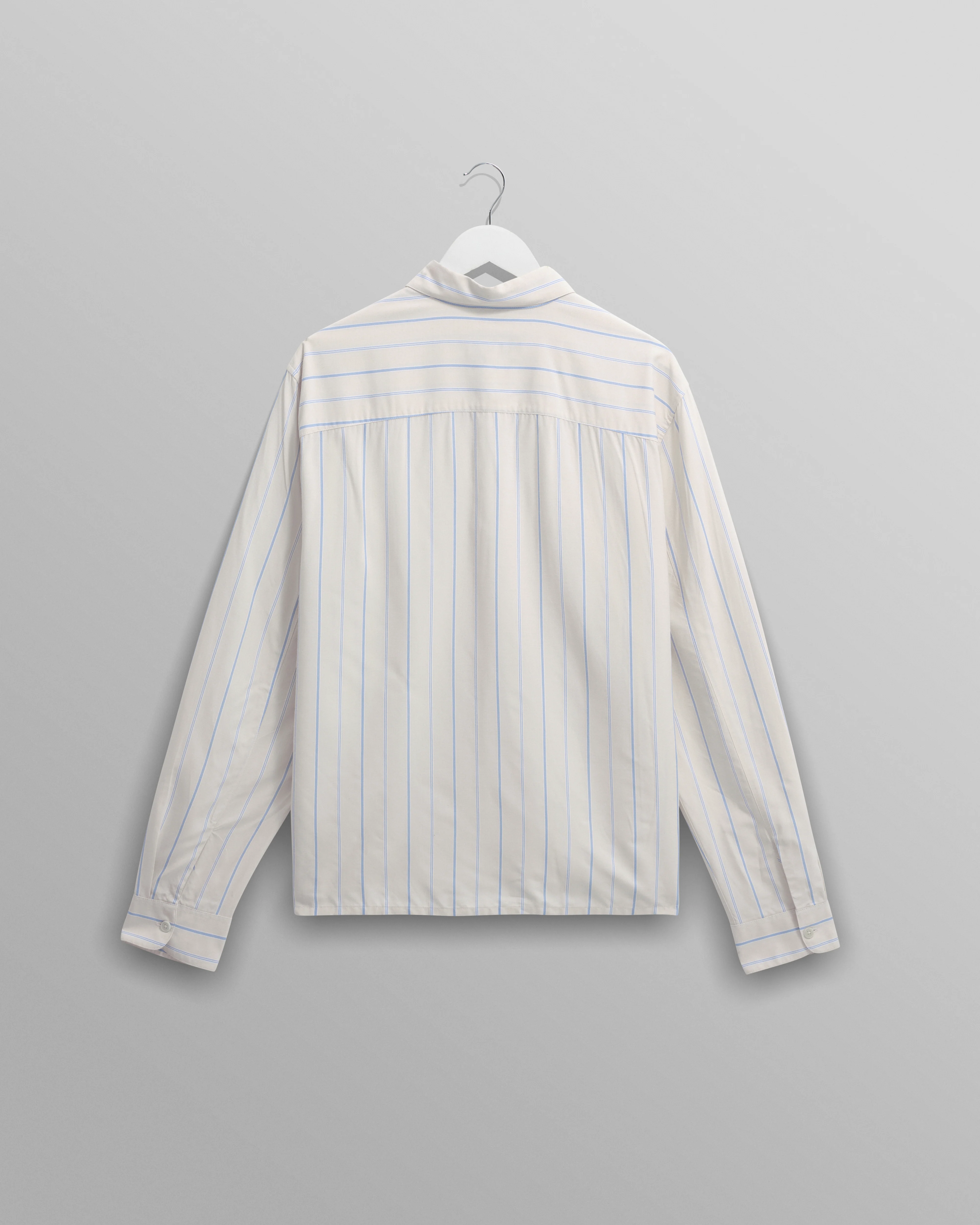 Halcomb - Ecru Stripe Portuguese Viscose Shirt - Image 9