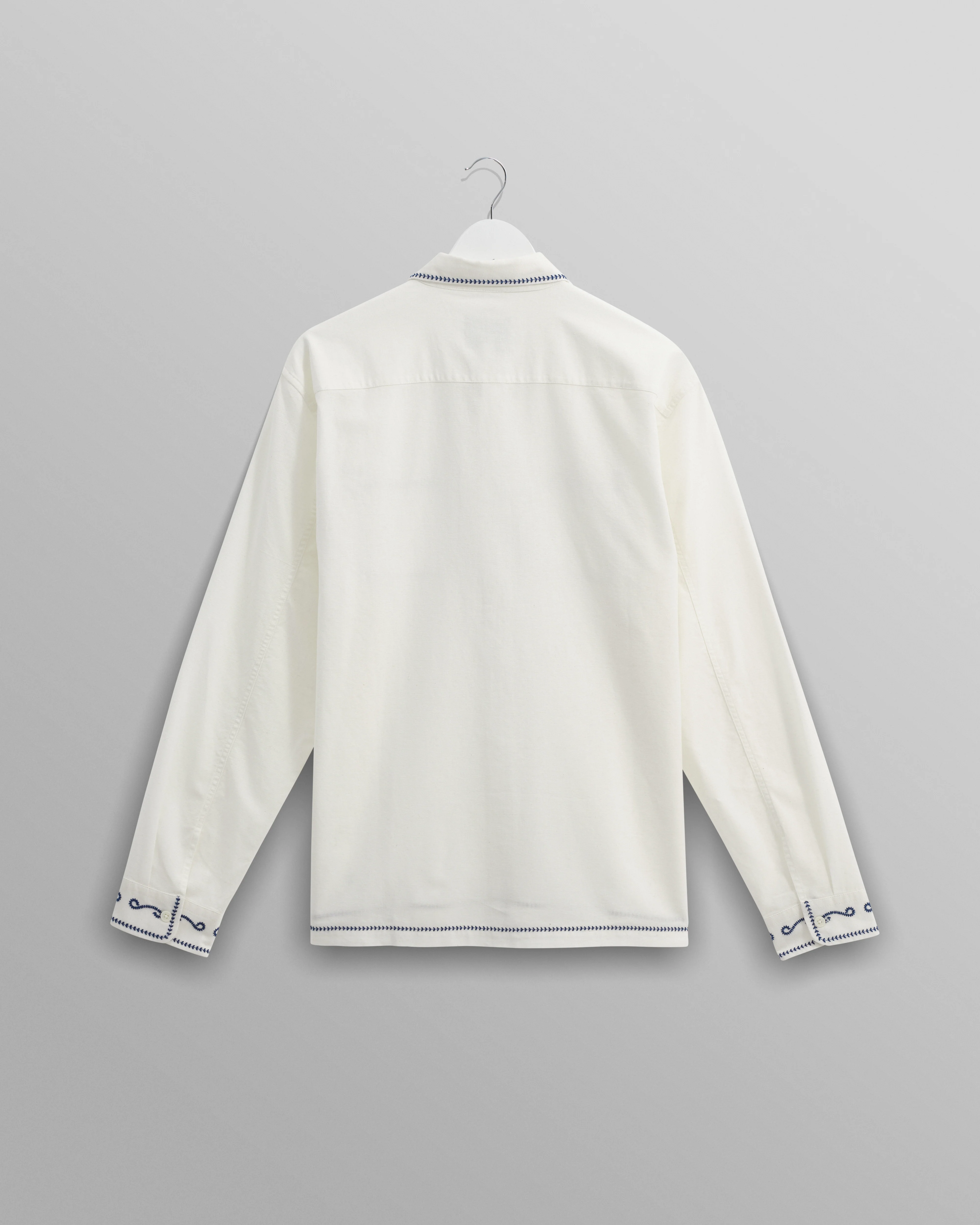 Haven - Ecru And Blue Embroidered Shirt - Image 9