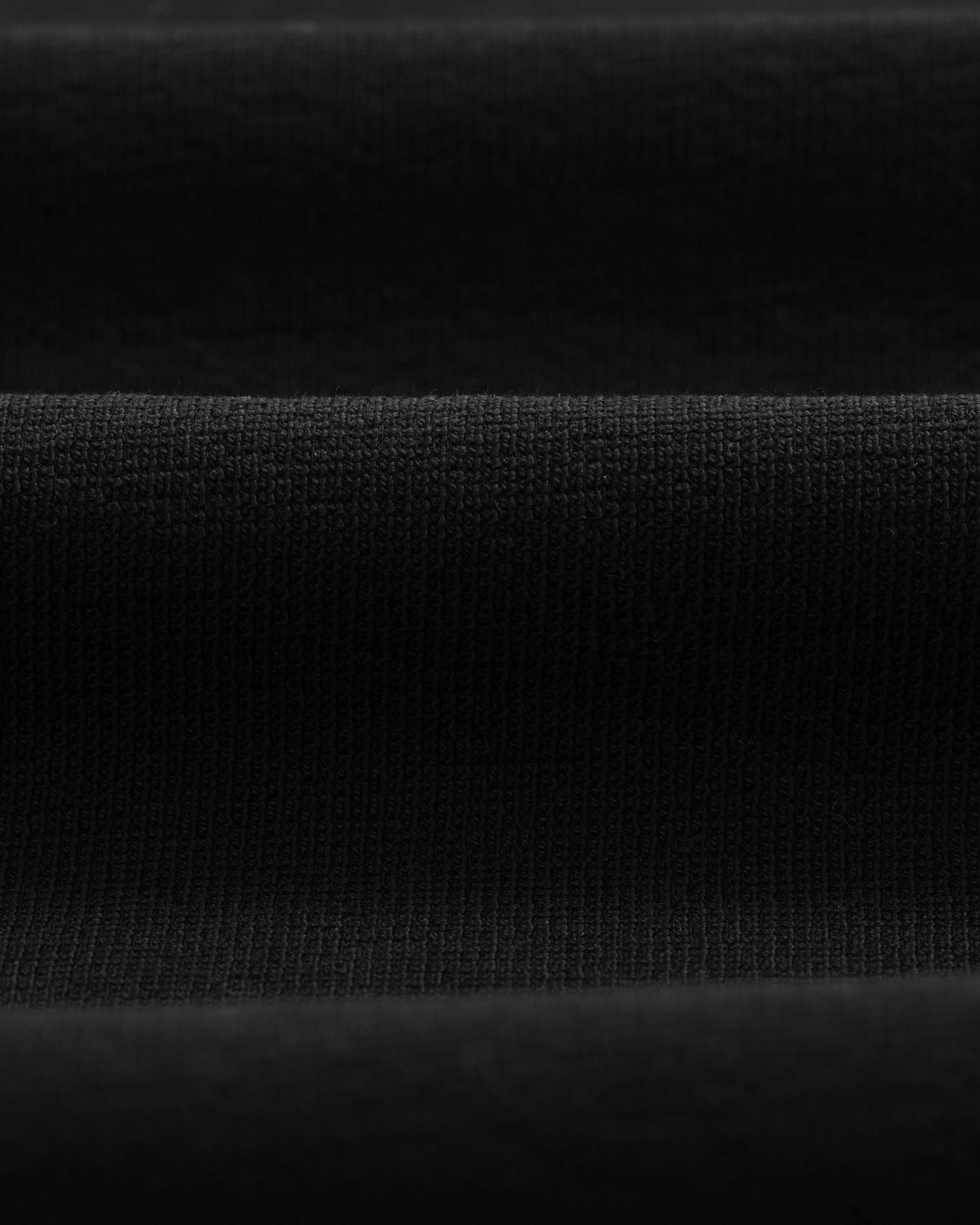 Hayden - Black Textured Organic Cotton Long Sleeve T-Shirt - Image 9