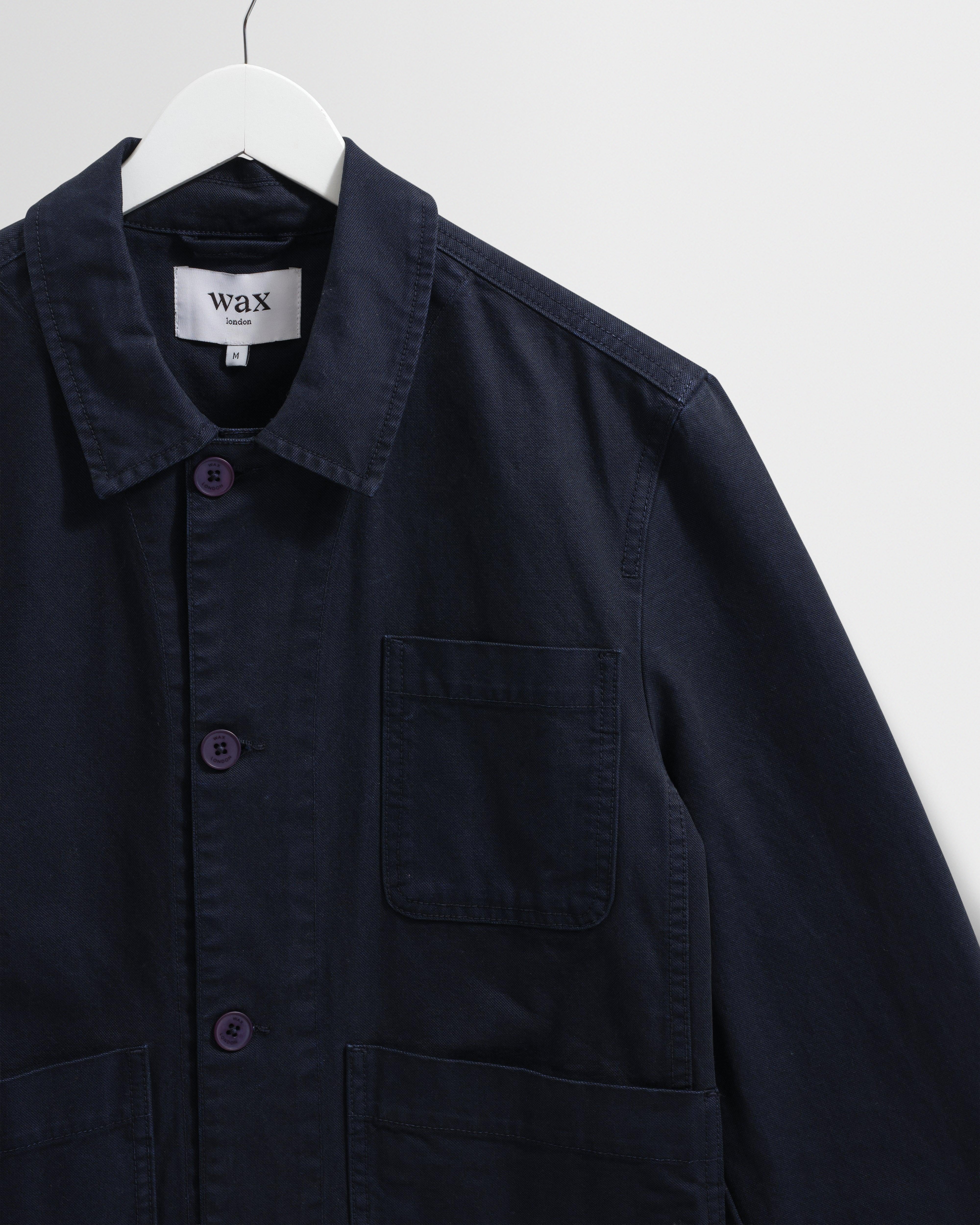 Healey - Navy Organic Cotton Chore Jacket - Image 7