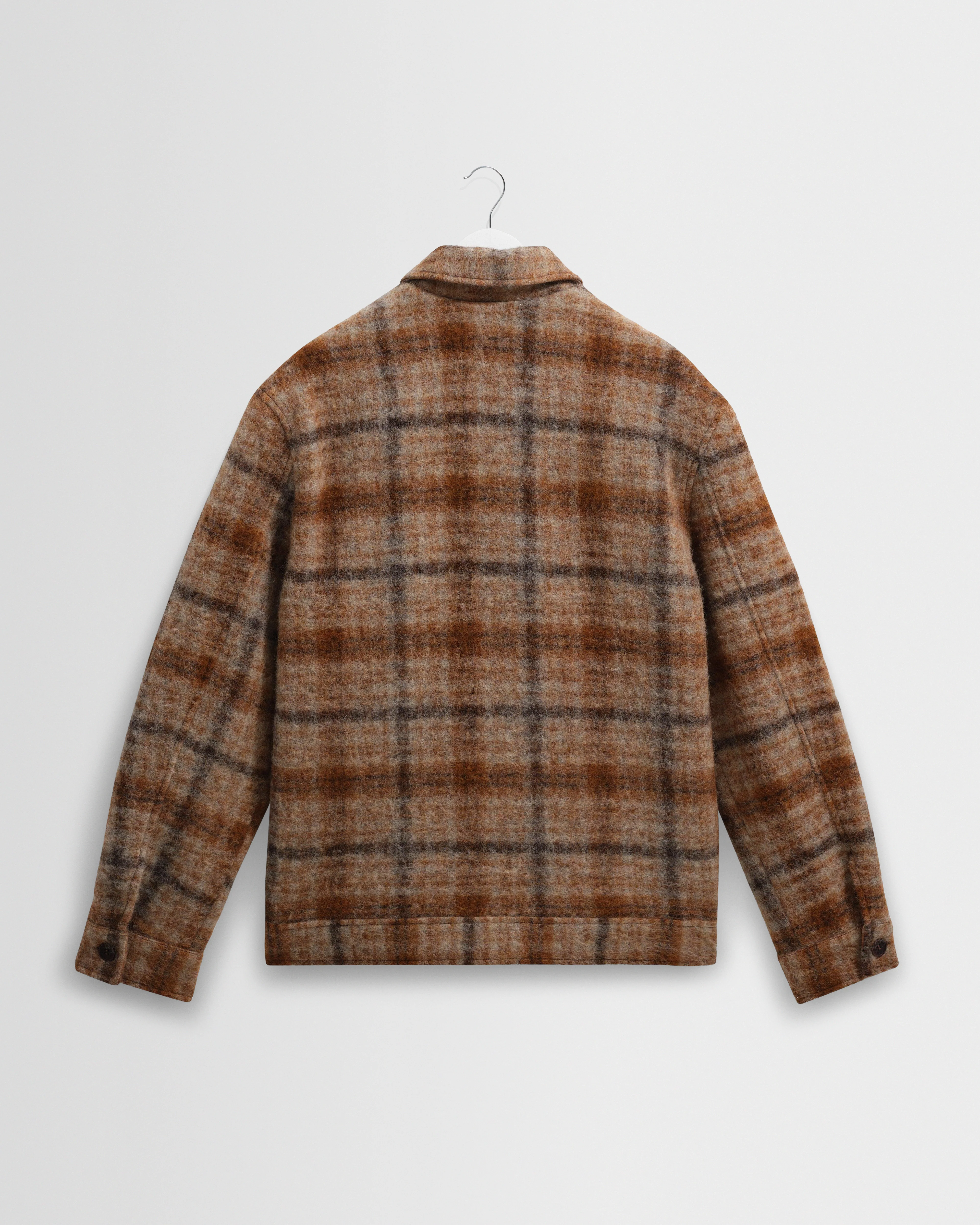 Heath - Natural And Tan Drawn Check Jacket - Image 8