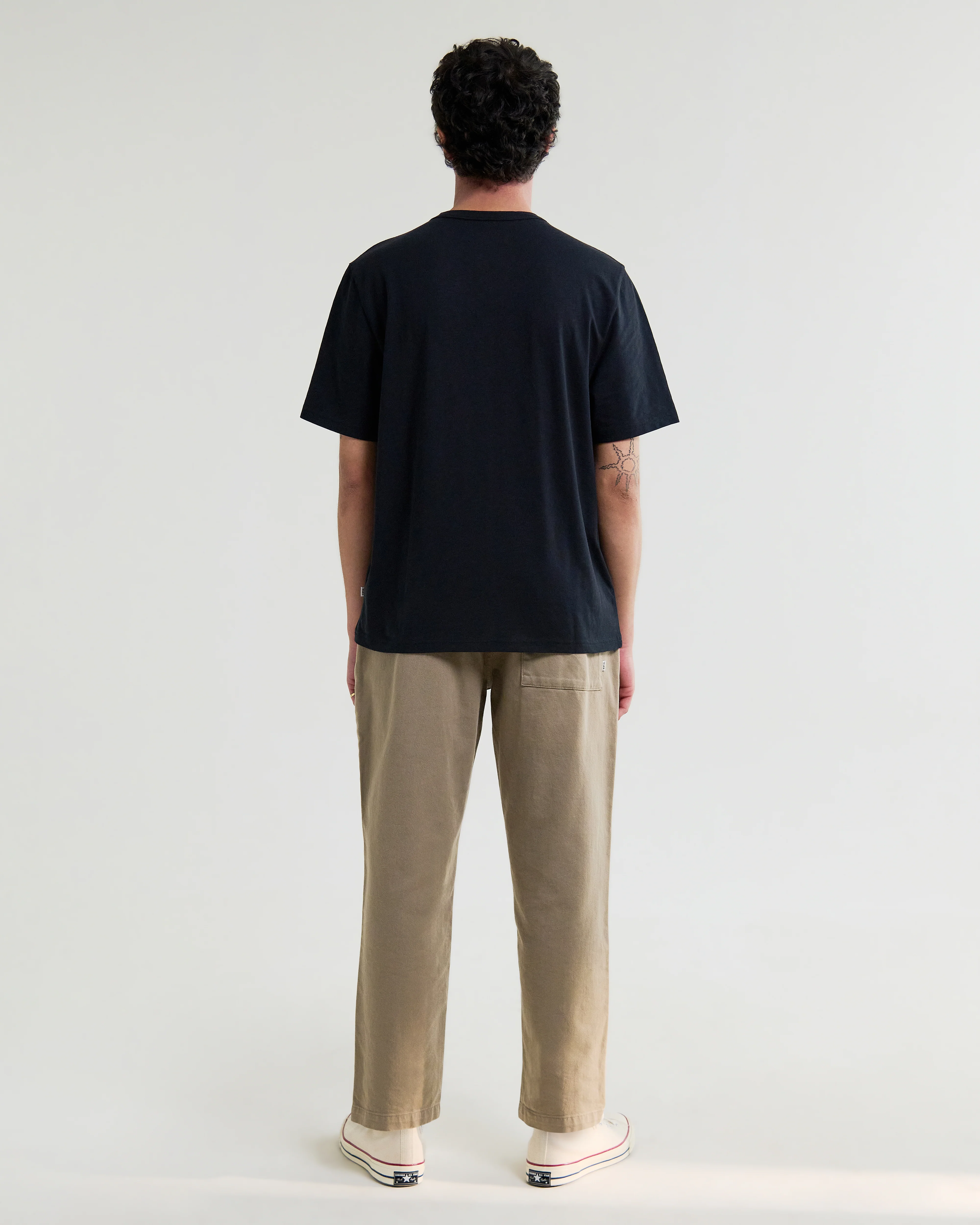 Hill - Black Slub Organic Cotton Henley T-Shirt - Image 6