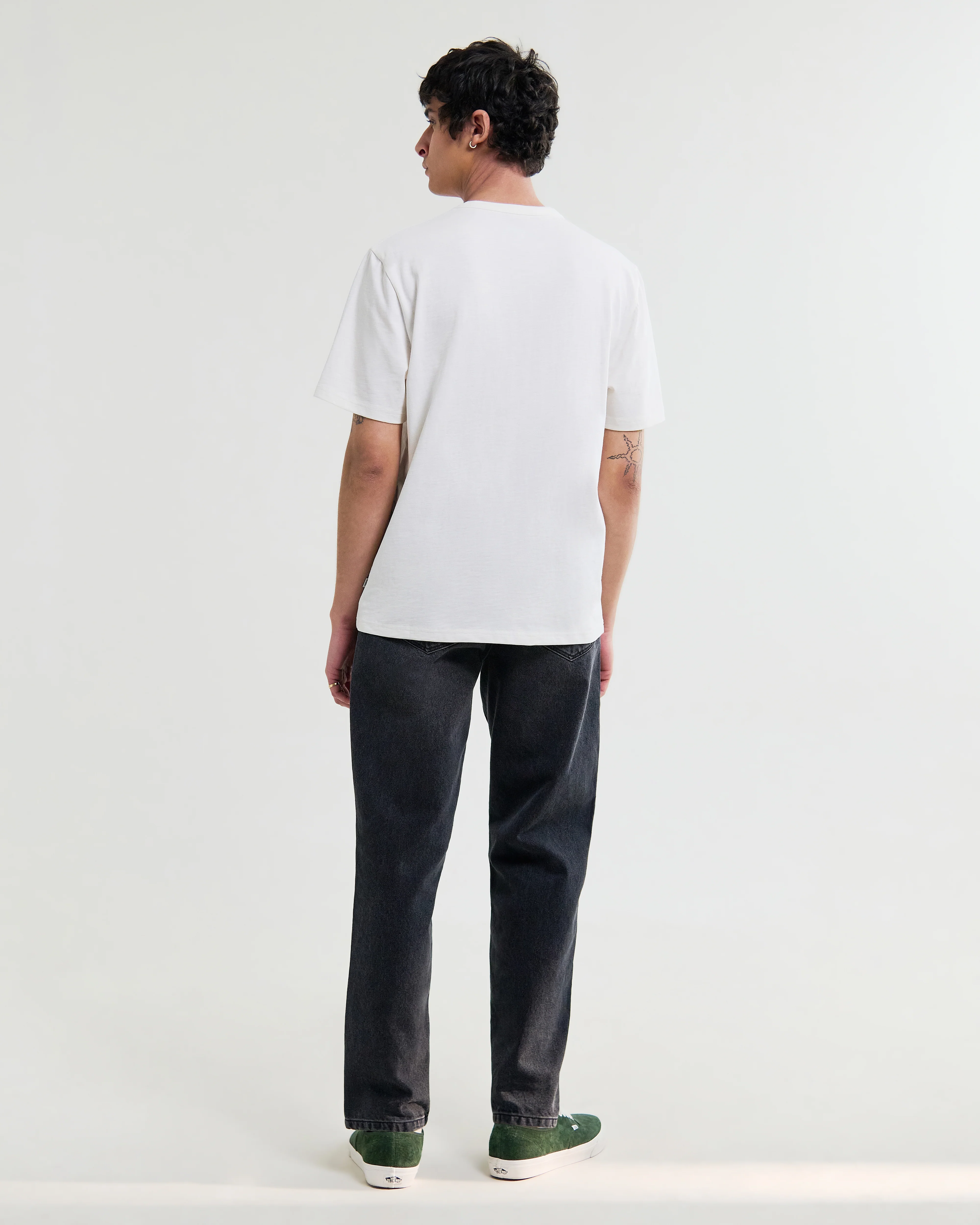 Hill - Off White Slub Organic Cotton Henley T-Shirt - Image 6