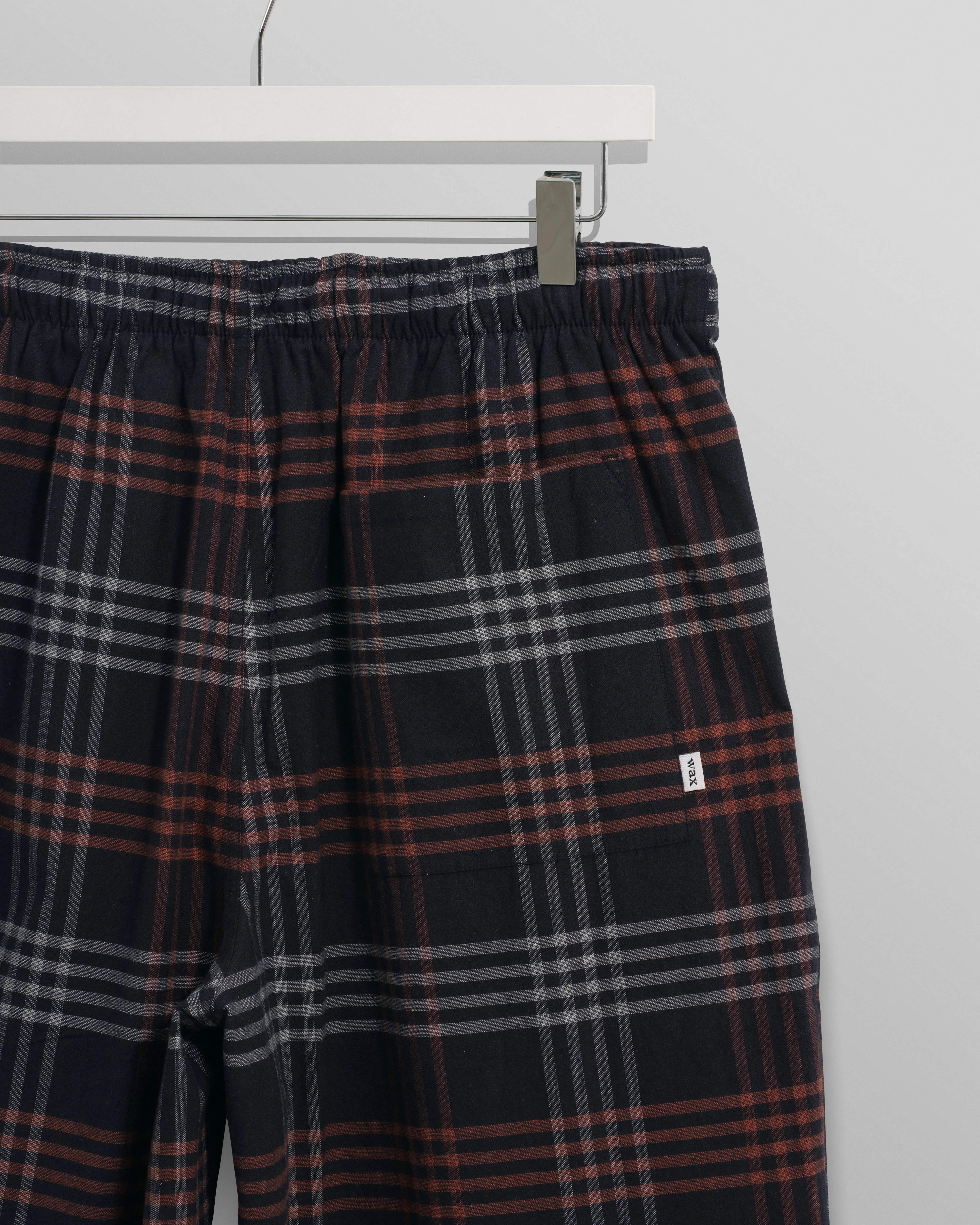Hutton - Navy And Orange Check Flannel Lounge Trouser - Image 10