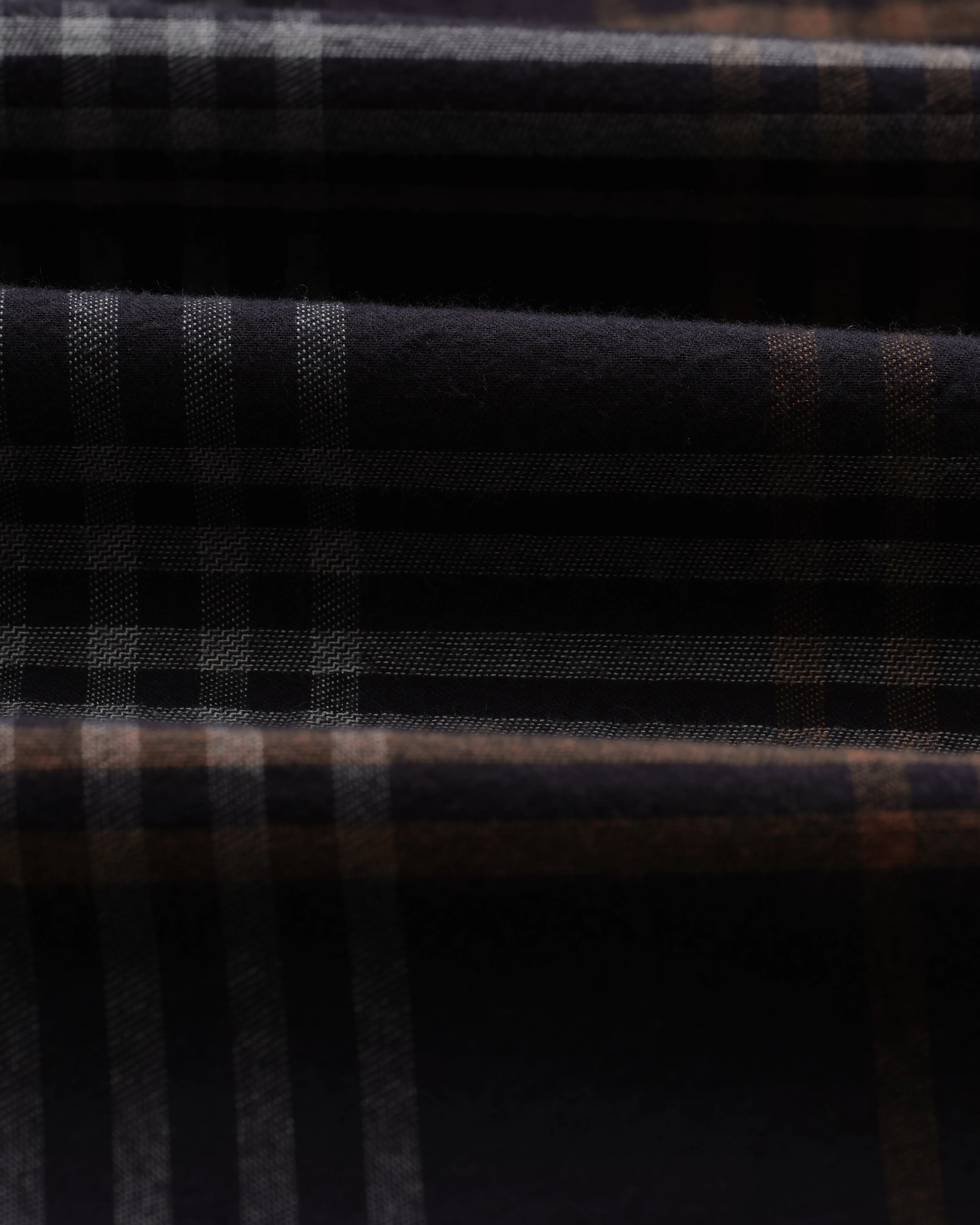 Hutton - Navy And Orange Check Flannel Lounge Trouser - Image 11