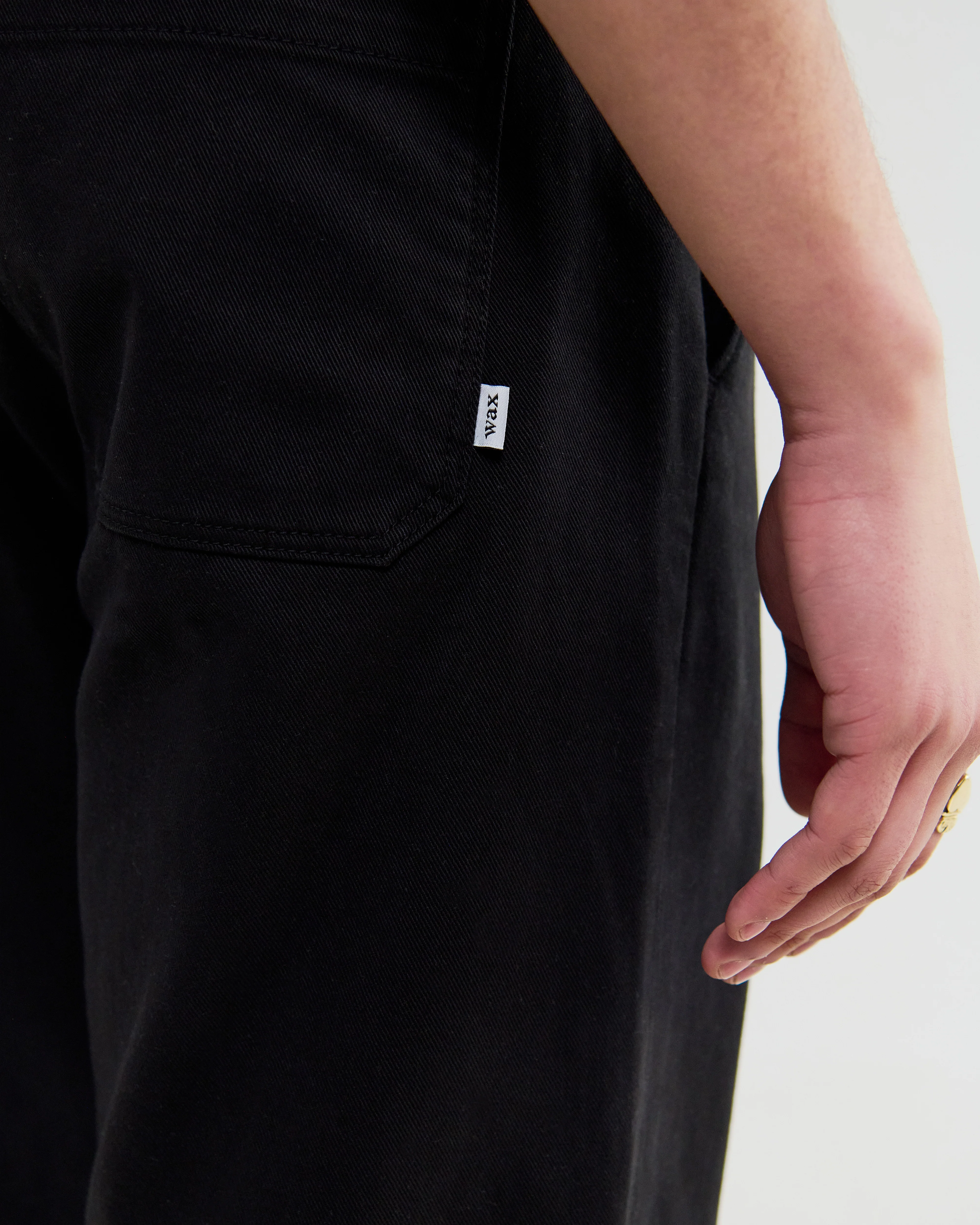 Hyde - Black Organic Cotton Twill Straight Fit Trousers - Image 4