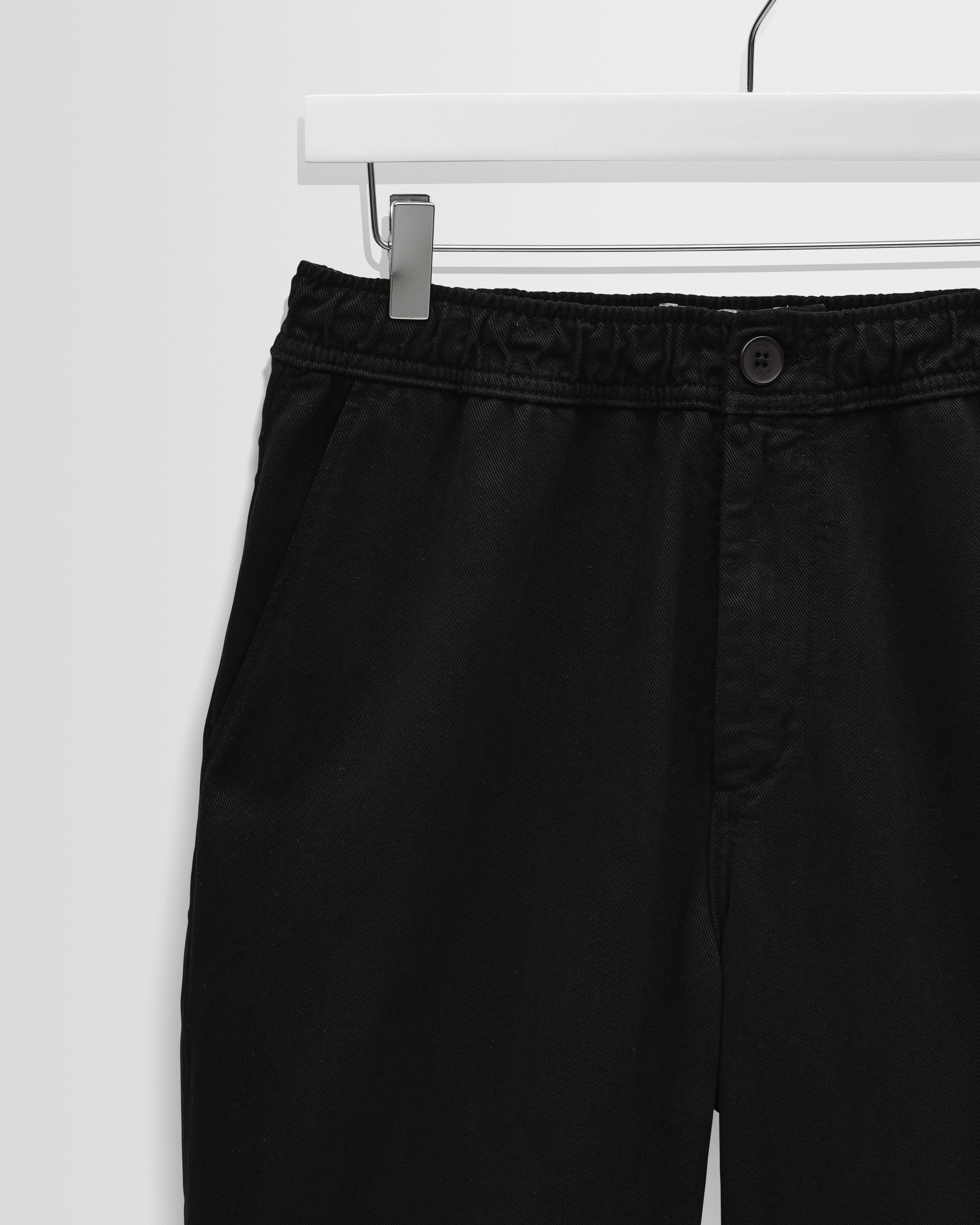 Hyde - Black Organic Cotton Twill Straight Fit Trousers - Image 5