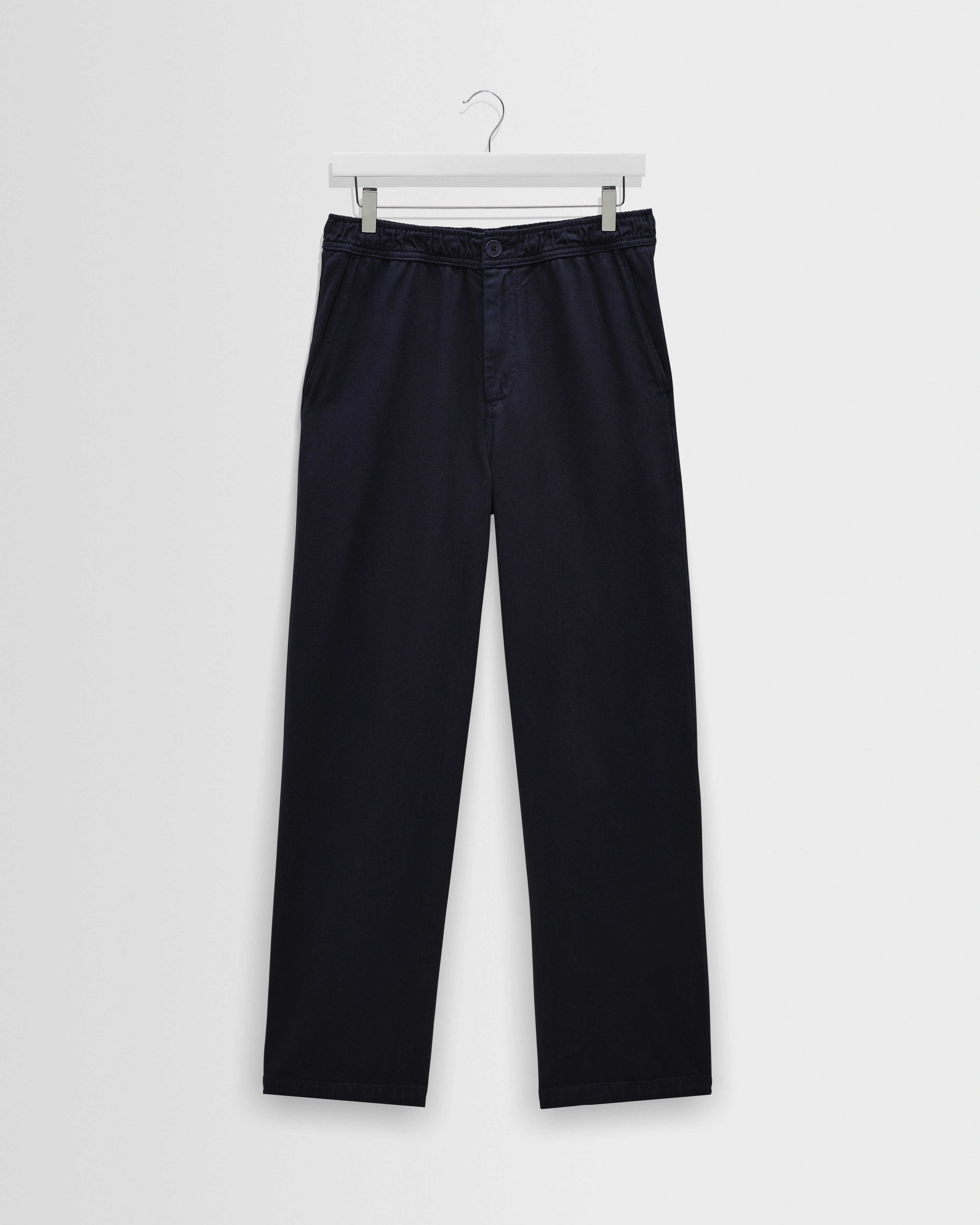 Hyde - Navy Organic Cotton Twill Straight Fit Trousers