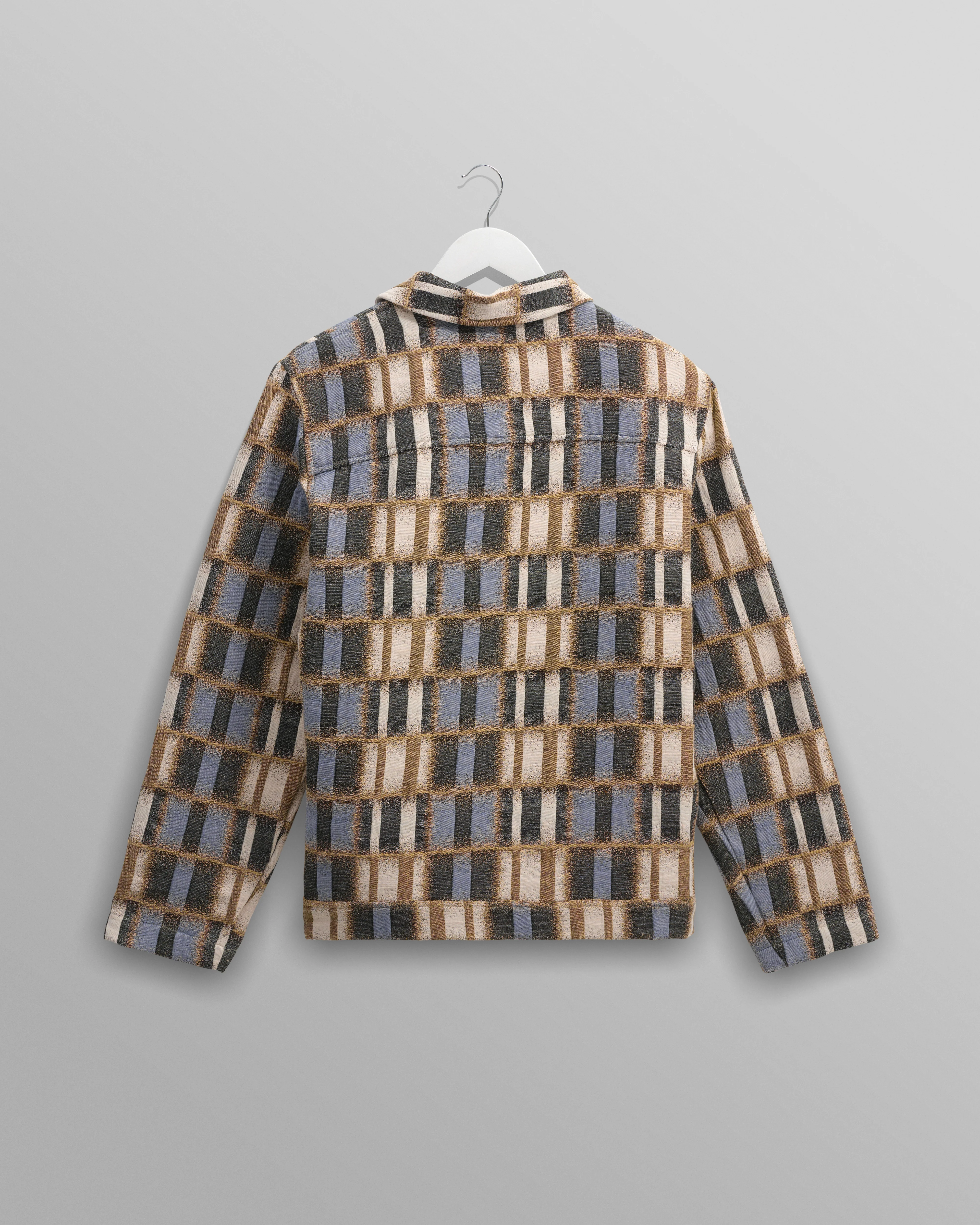 Iggy - Beige And Blue Ombre Grid Jacket - Image 10
