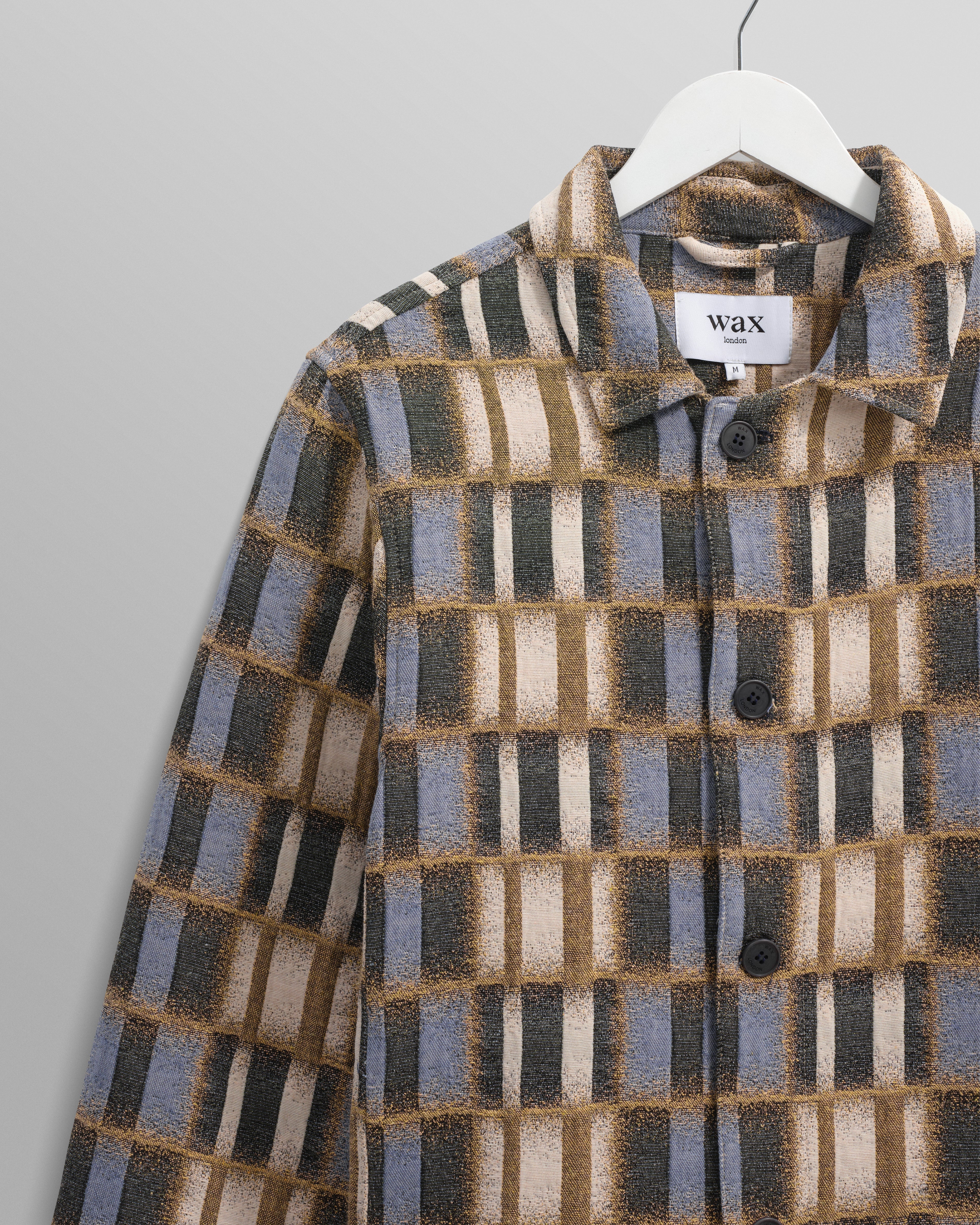 Iggy - Beige And Blue Ombre Grid Jacket - Image 9