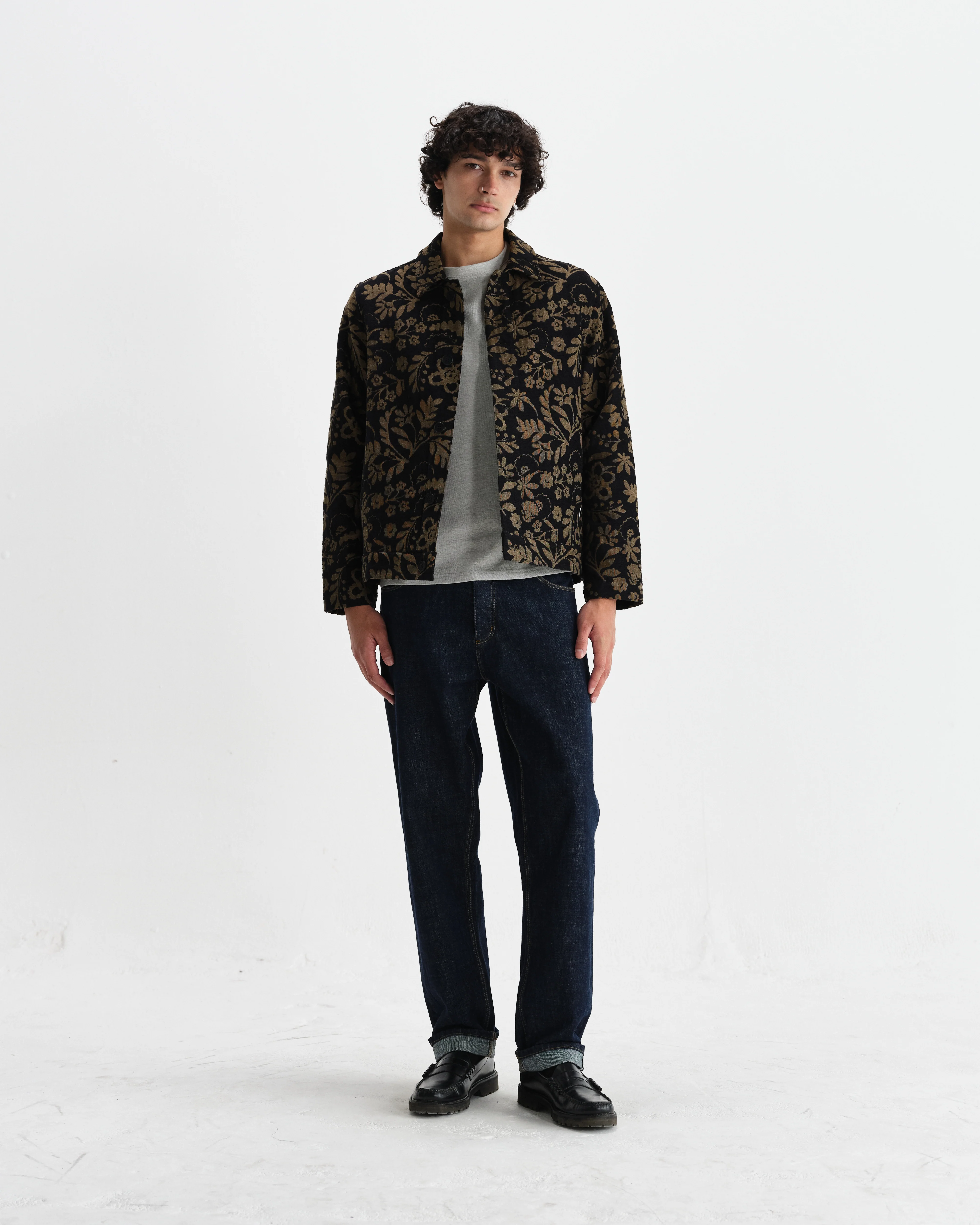 Iggy - Black And Khaki Chenille Jacquard Jacket - Image 4